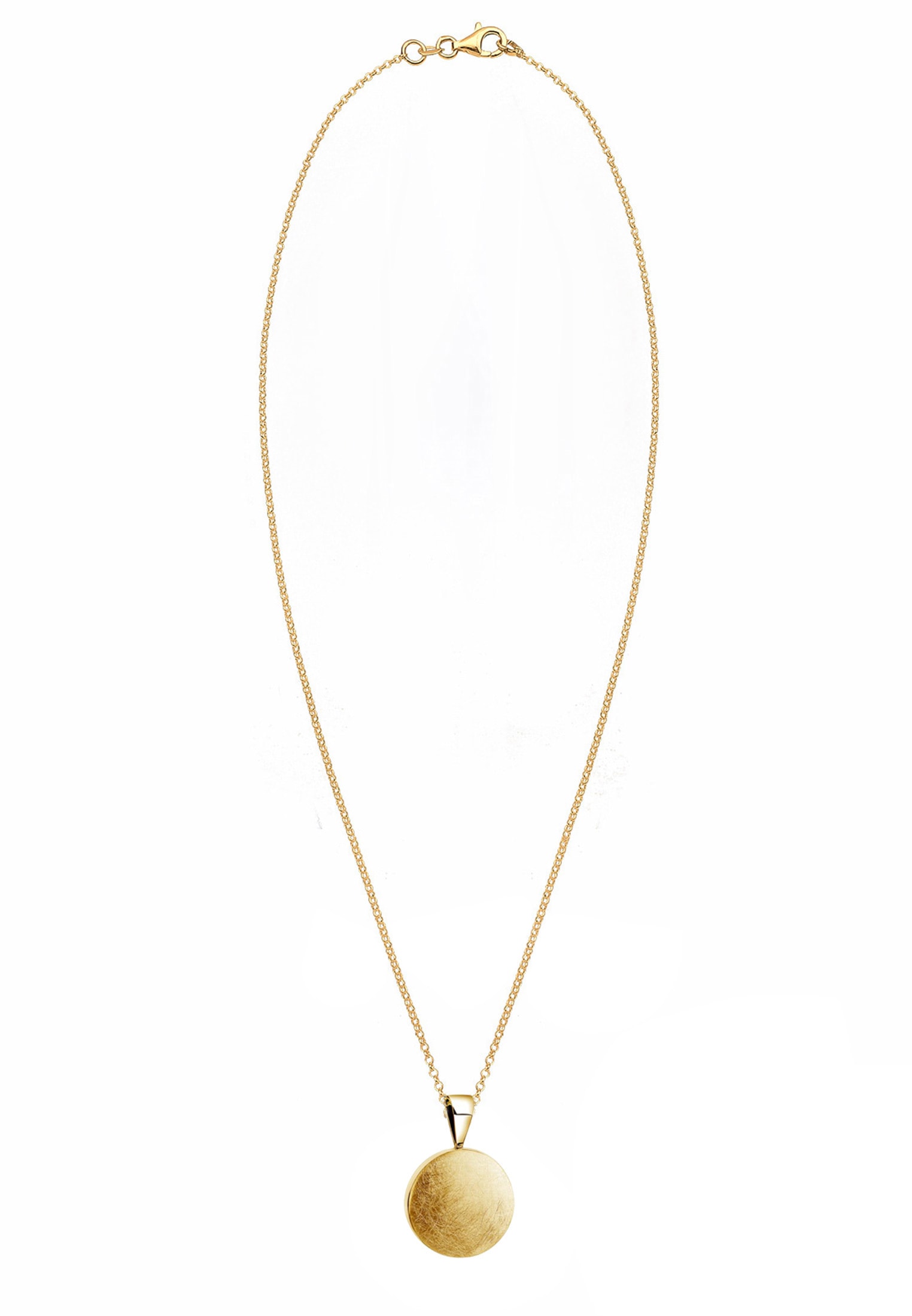 Nenalina Kette mit Anhänger »Rund Plättchen Anhänger gebürstet 925 Silber«