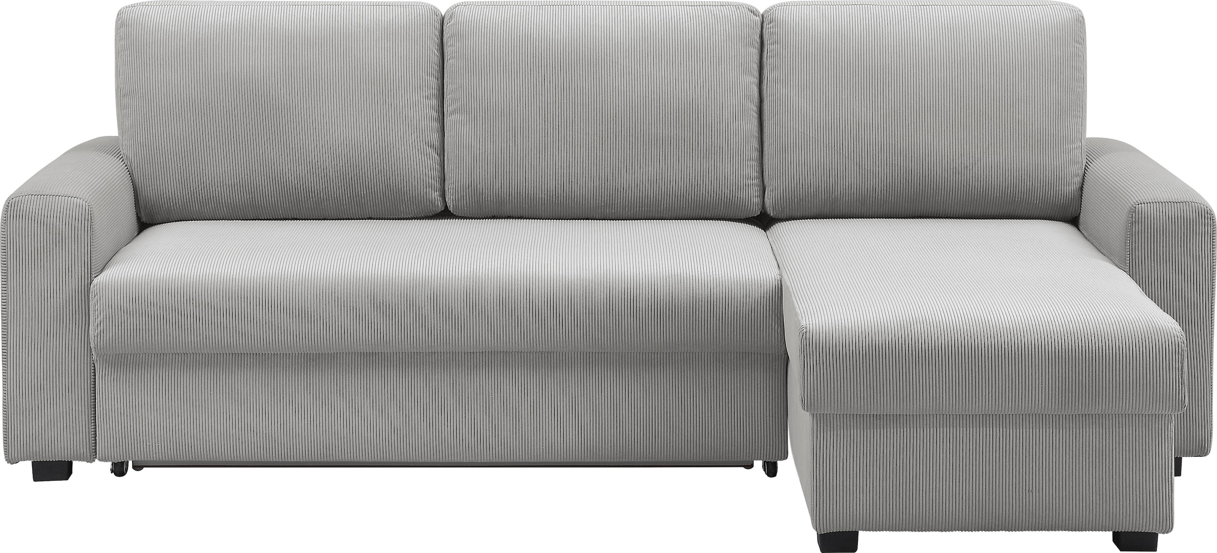 ATLANTIC home collection Ecksofa »Dublin L-Form«, Bettfunktion und Bettkasten, Recamiere links oder rechts montierbar
