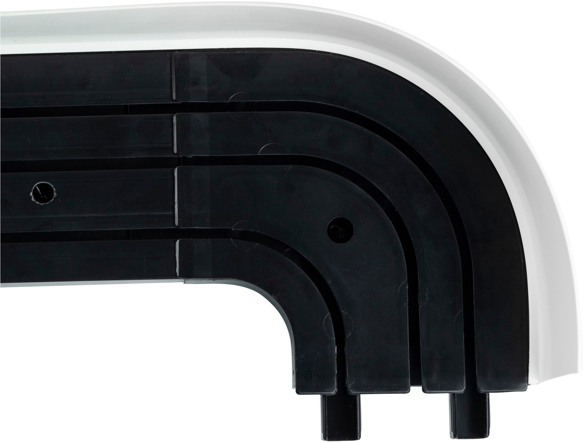 SN DECO GROUP Vorhangschiene »SH3«, 3 läufig-läufig, Fixmaß, Set 3-läufig, inkl. Rundbögen, Blende 7,5 cm, vorgebohrt, Innenlauf