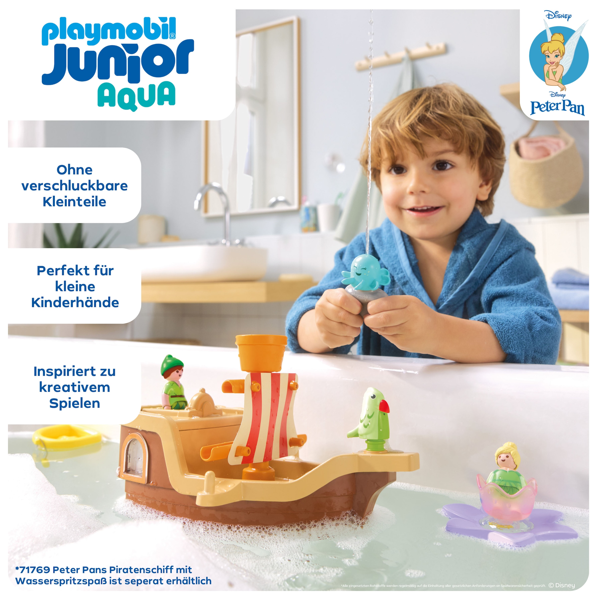Playmobil® Konstruktions-Spielset »Tinkerbells magische Feen-Schwimmblume (71772), JUNIOR & Disney«, (4 St.), Made in Europe