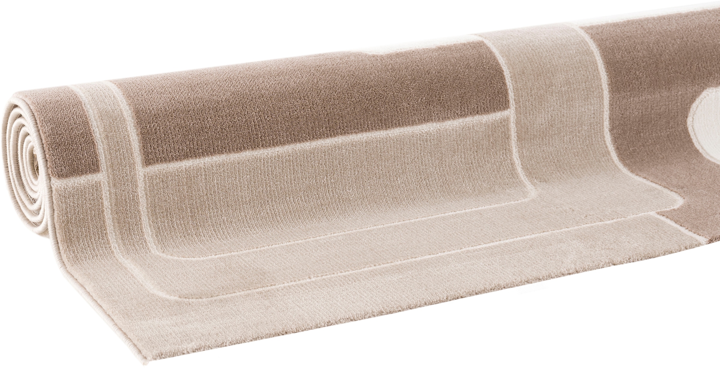 Home affaire Teppich »Anesa«, rechteckig, 12 mm Höhe, mit handgearbeitetem Konturenschnitt, flach, Kurzflor, elegant
