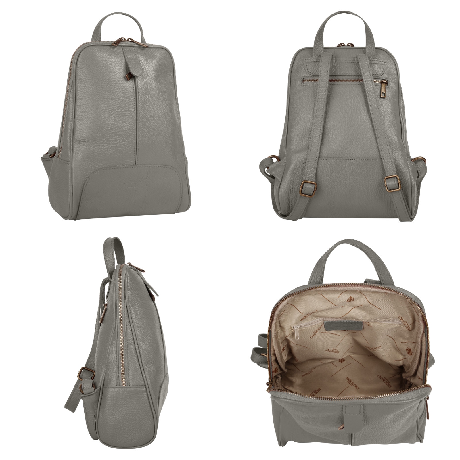 Samantha Look Cityrucksack, echt Leder, Made in Italy