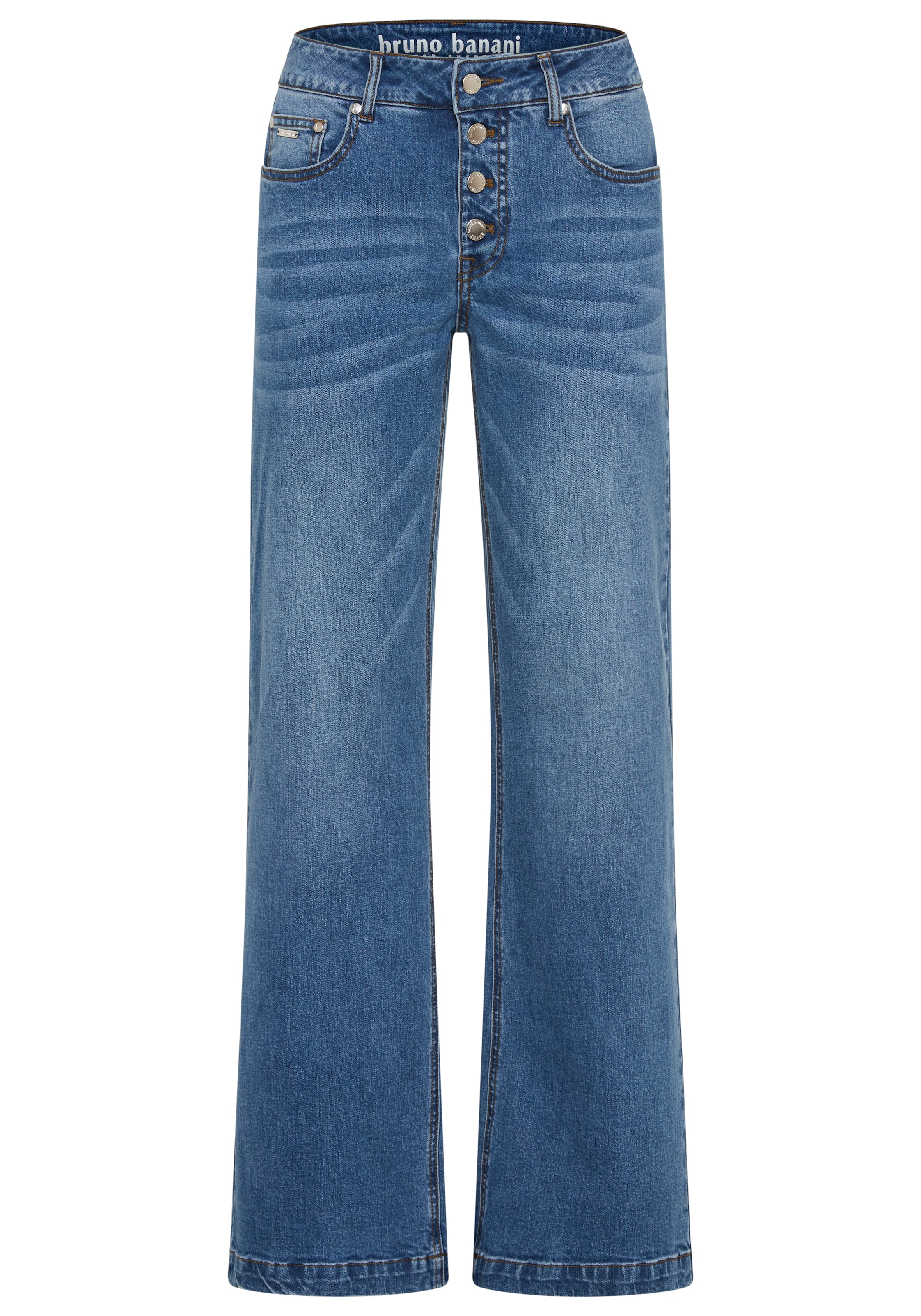 Bruno Banani Weite Jeans mit Elasthan-Anteil, aus Baumwollmaterial