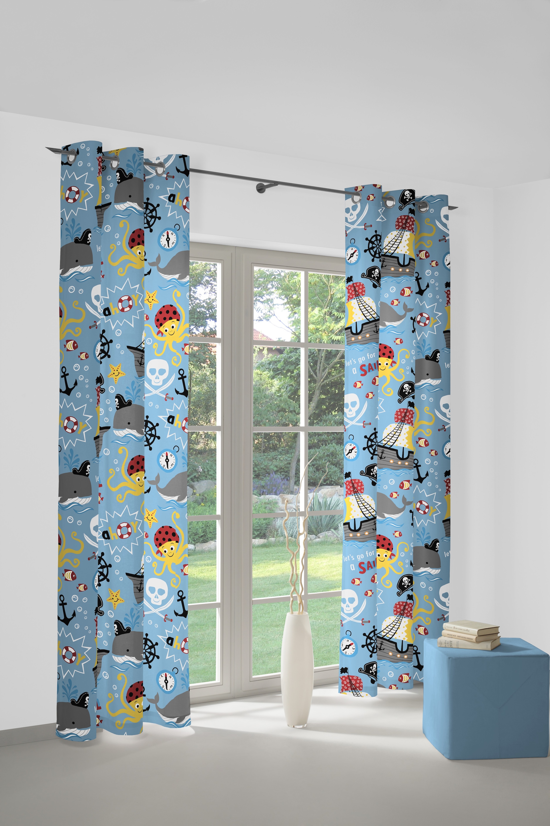 Adam Vorhang »Pirates« Ösen 1 Stk. tlg. aus 100% Bio-Baumwolle günstig online kaufen