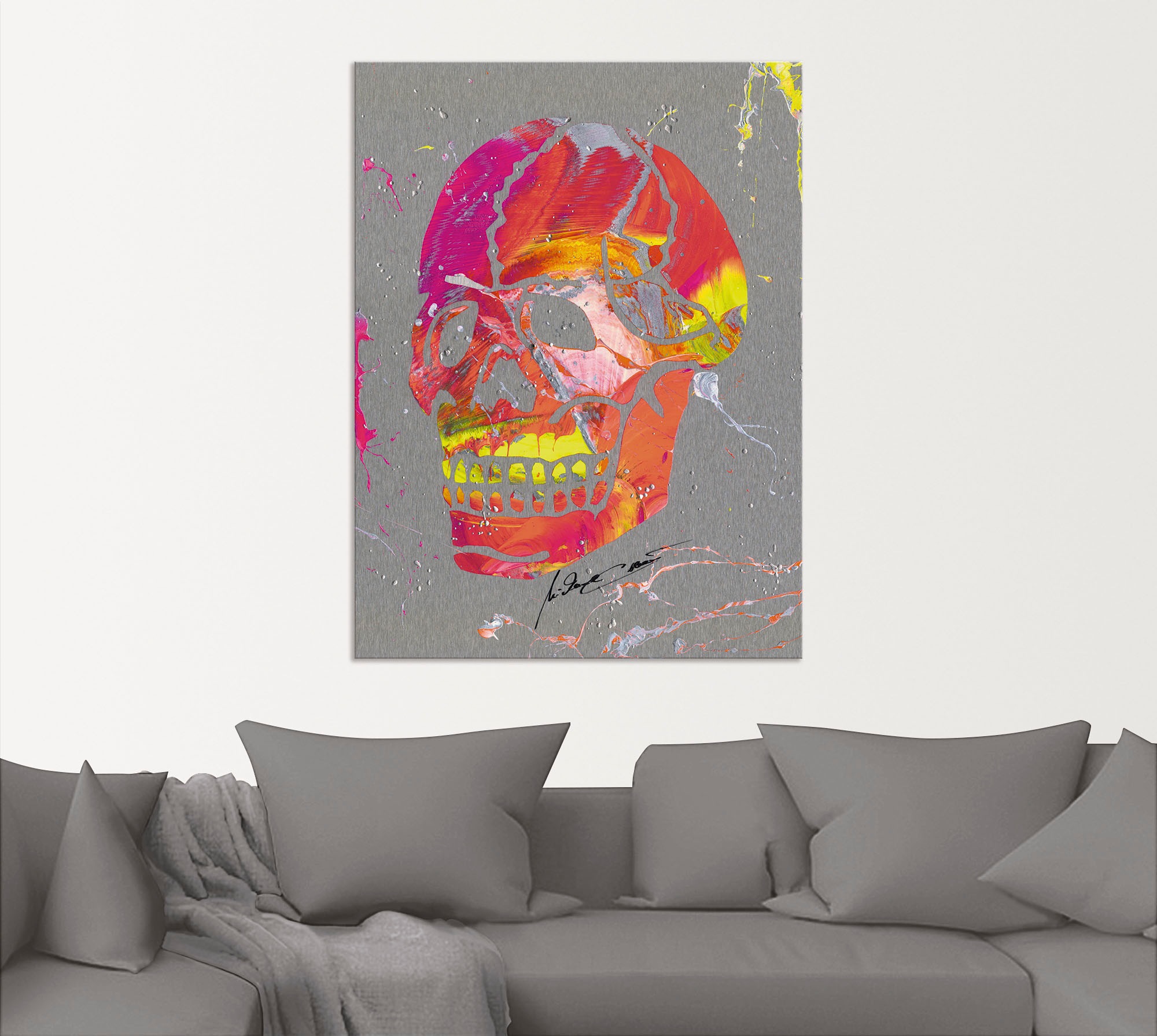 Artland Wandbild »Totenkopf 2« Körper 1 Stk. tlg. als Alubild, Outdoorbild, günstig online kaufen