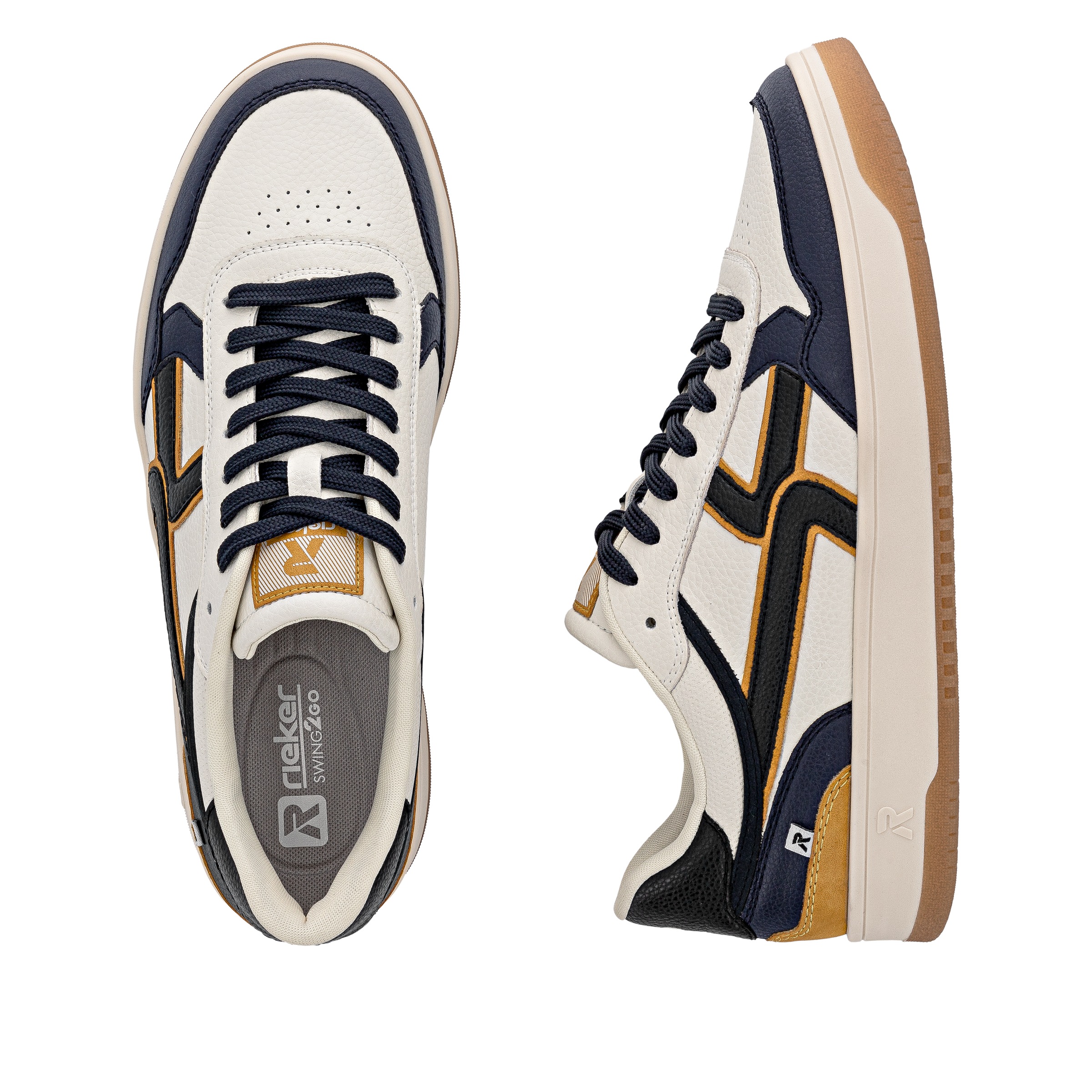 RIEKER Sport Sneaker »Swing2GO«, Halbschuh, Schnürschuh, Retro-Sneaker mit Schaftrandpolsterung