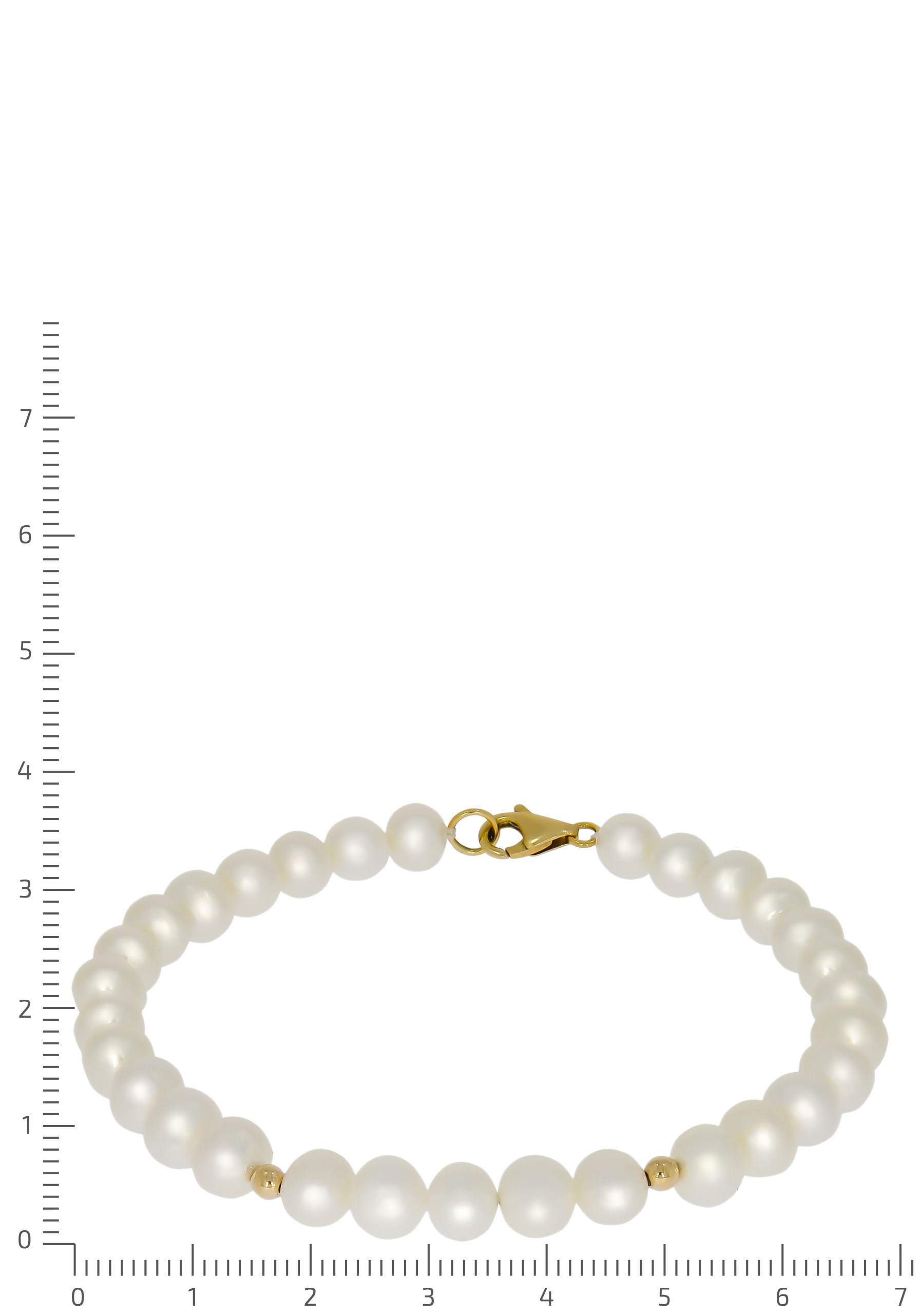 Firetti Perlenarmband »Schmuck Geschenk Gold 585 Armschmuck Armkette Perle«, mit Süßwasserzuchtperle