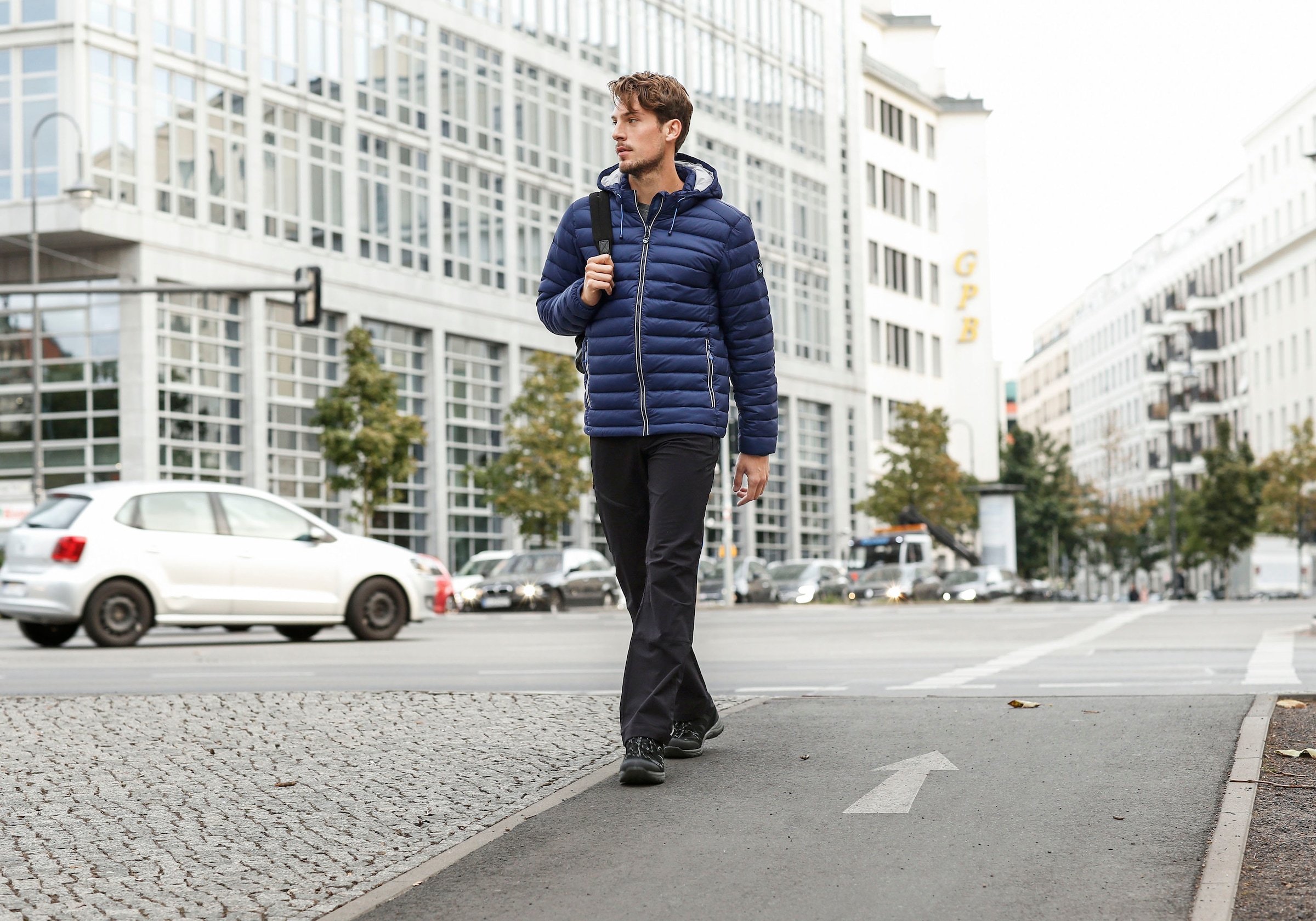 Polarino Steppjacke mit Kapuze Atmungsaktiv, winddicht, wasserabweisend