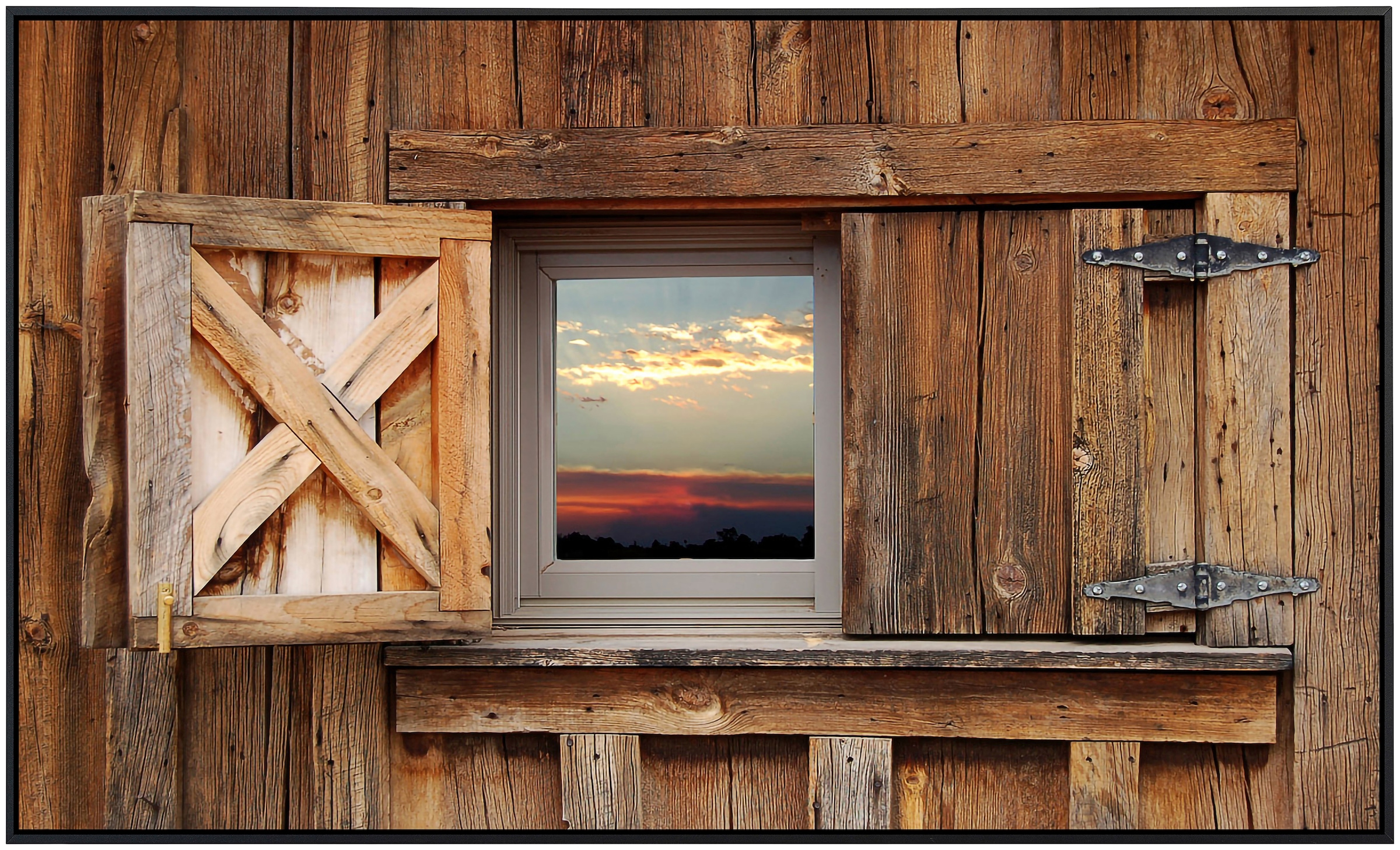Papermoon Infrarotheizung »Scheunenfenster« sehr angenehme Strahlungswärme