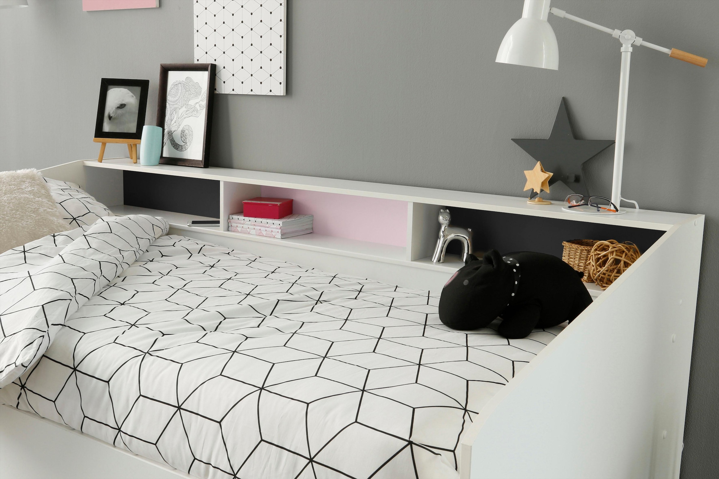 Parisot Jugendzimmer-Set »Sleep«, (Set, 2 tlg., Stauraumbett und Schminktisch), Stauraumbett und Schminktisch