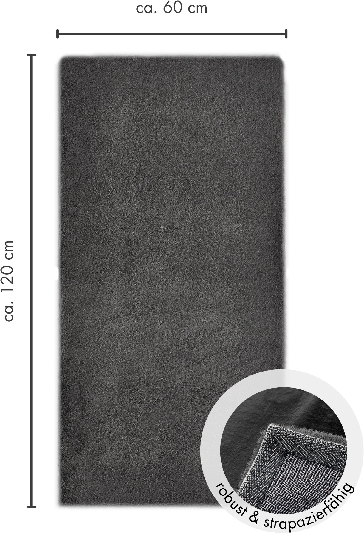 LUXOR living Fellteppich »Novara«, rechteckig, 30 mm Höhe, Kunstfell, Kaninchenfell-Haptik, besonders weicher Hochflor