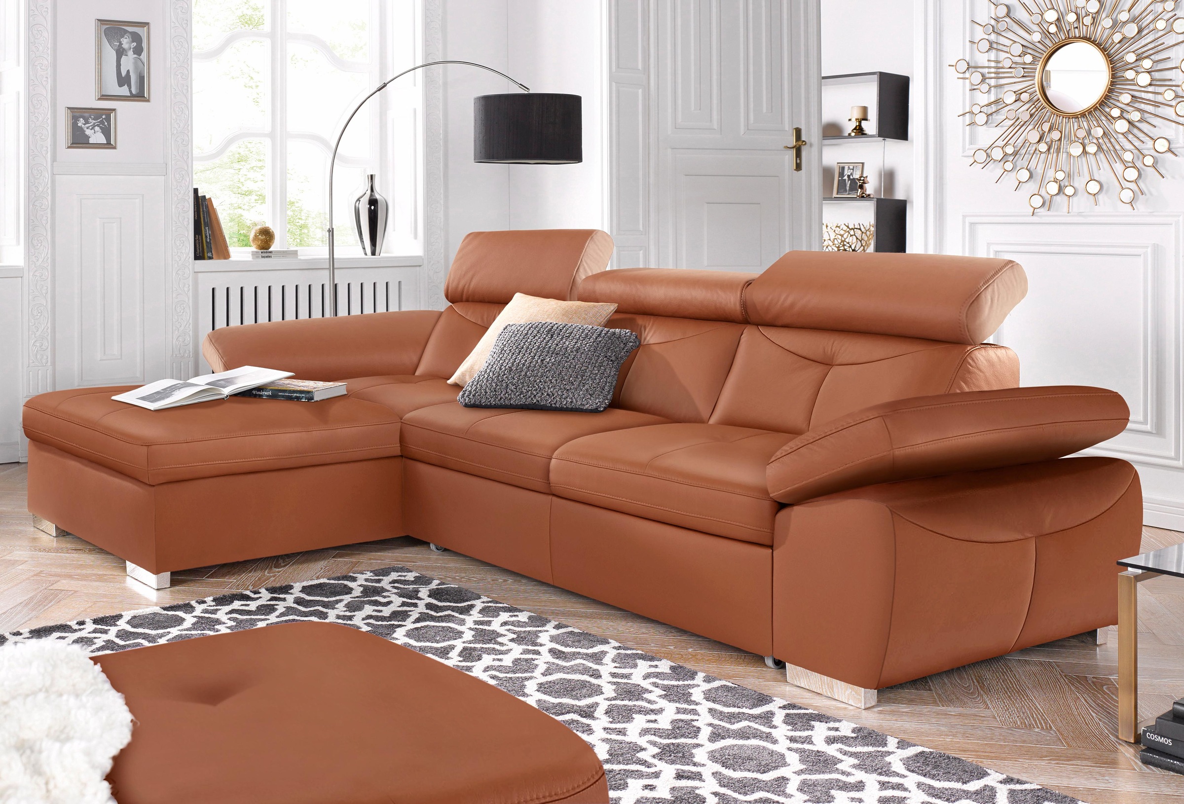 exxpo - sofa fashion Ecksofa »Spring, super bequem, mit Armteil- und Kopfte günstig online kaufen