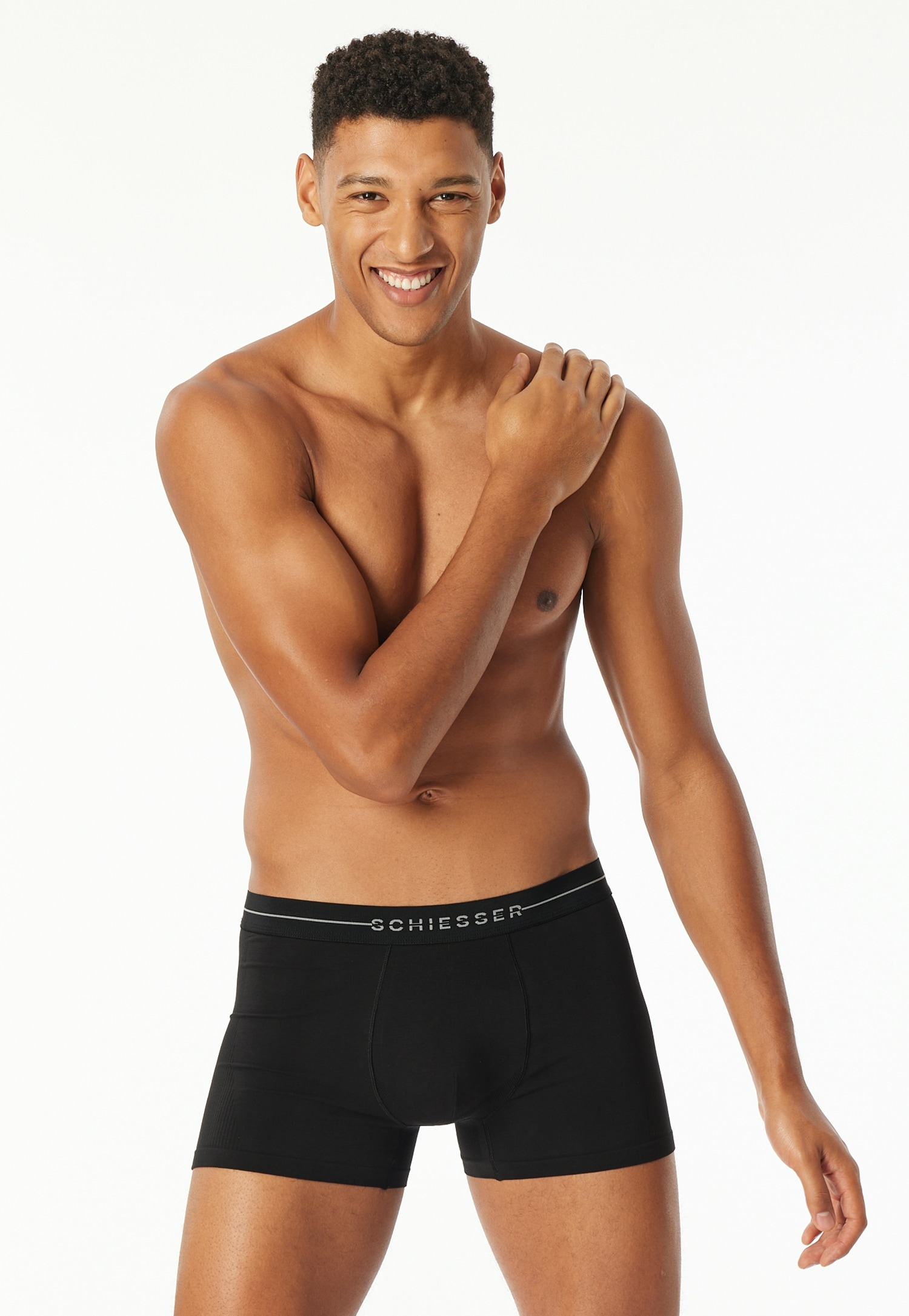 Schiesser Boxershorts »Cotton Flex« 2er Pack,  Baumwollmischung, ohne störende Seitennähte, superweich