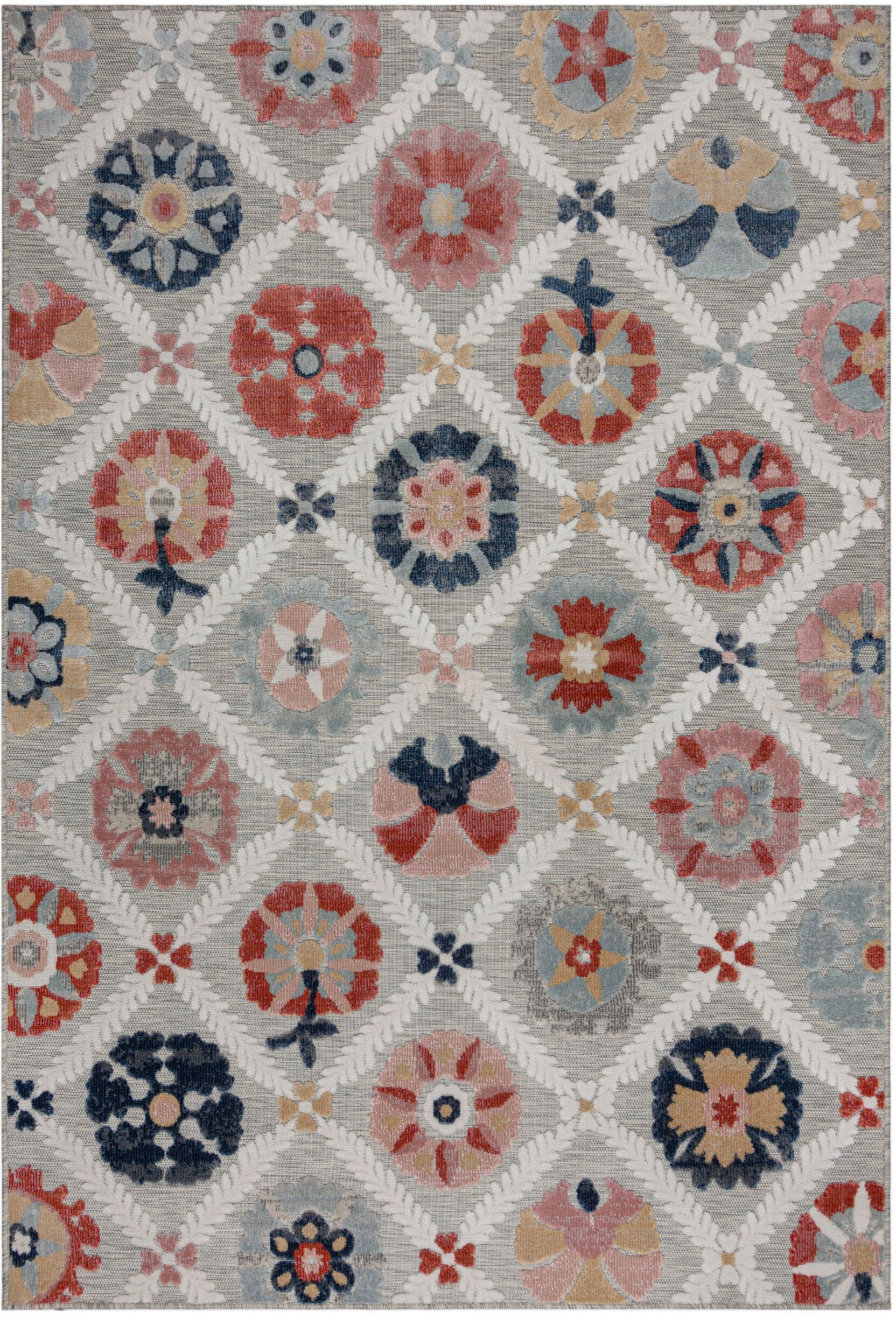 FLAIR RUGS Teppich »Flora, für drinnen und draußen«, rechteckig, 2 mm Höhe, günstig online kaufen