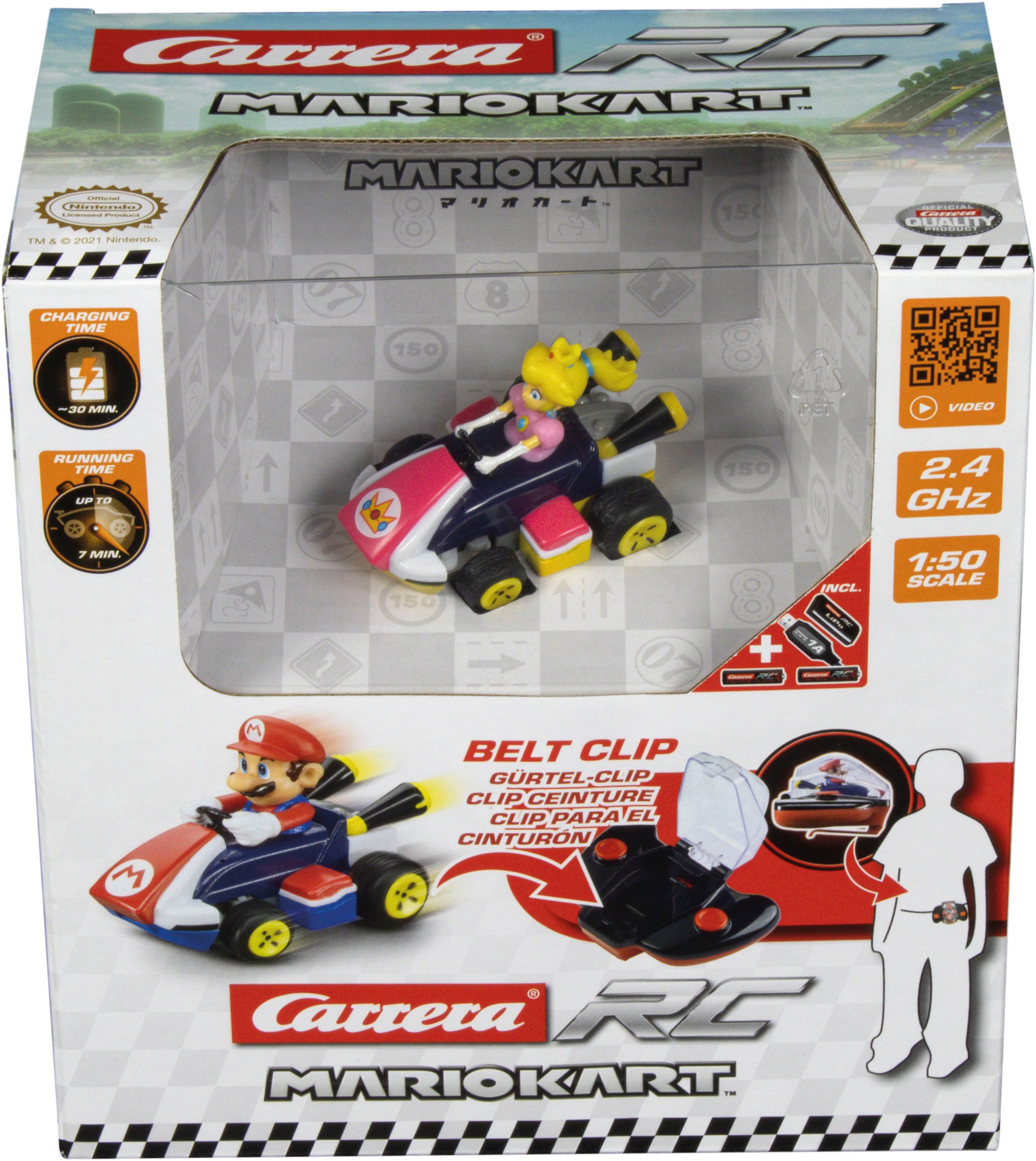 Carrera® RC-Auto »Carrera® RC Mario Kart™ - Mini RC, Peach, 2,4GHz«