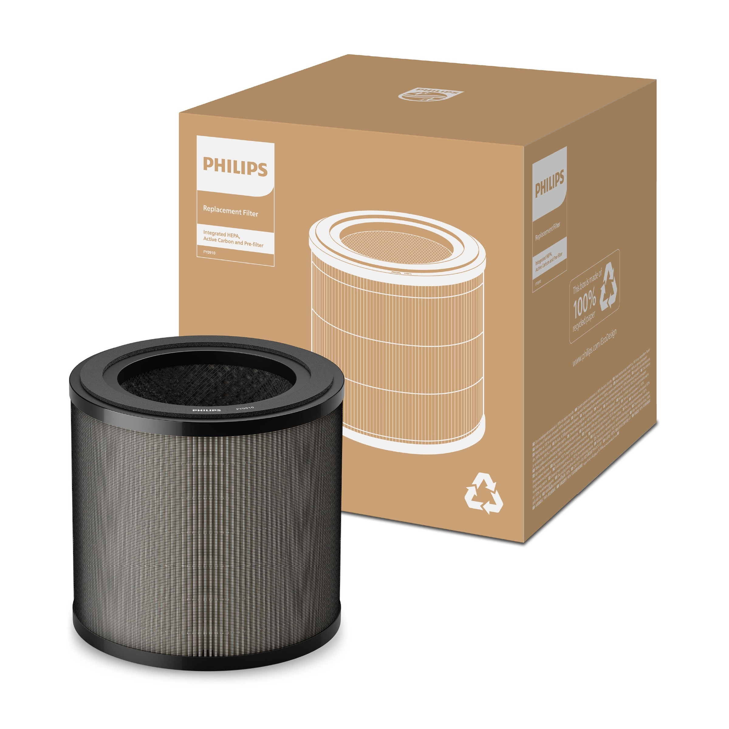 Philips Ersatzfilter »FY0910/30 HEPA NanoProtect Filter«, (1 tlg.), bis zu 1 Jahr verwendbar, 1 Filter im Lieferumfang