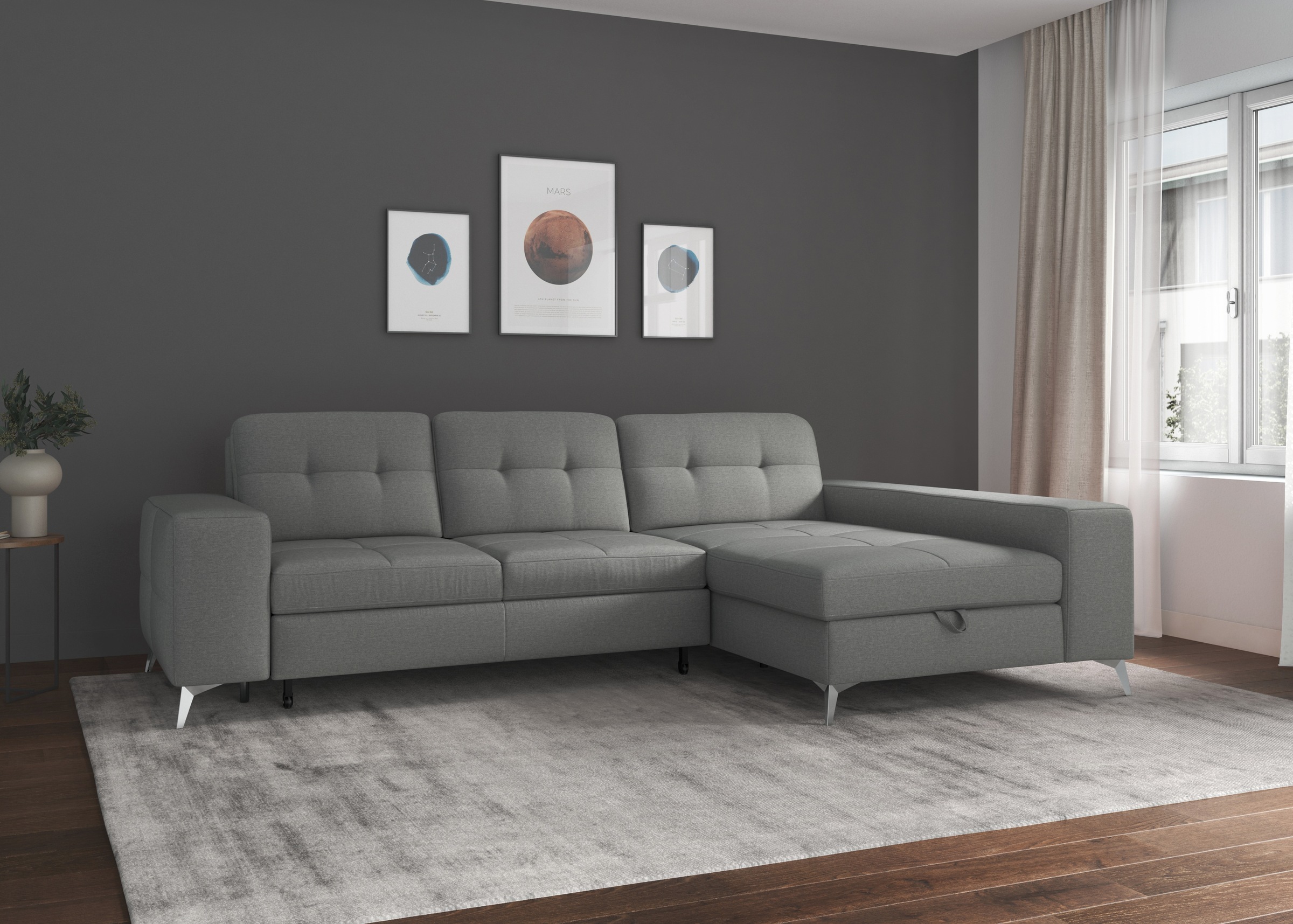 sit&more Ecksofa »Baviene L-Form«, inklusive Sitztiefenverstellung und Fede günstig online kaufen