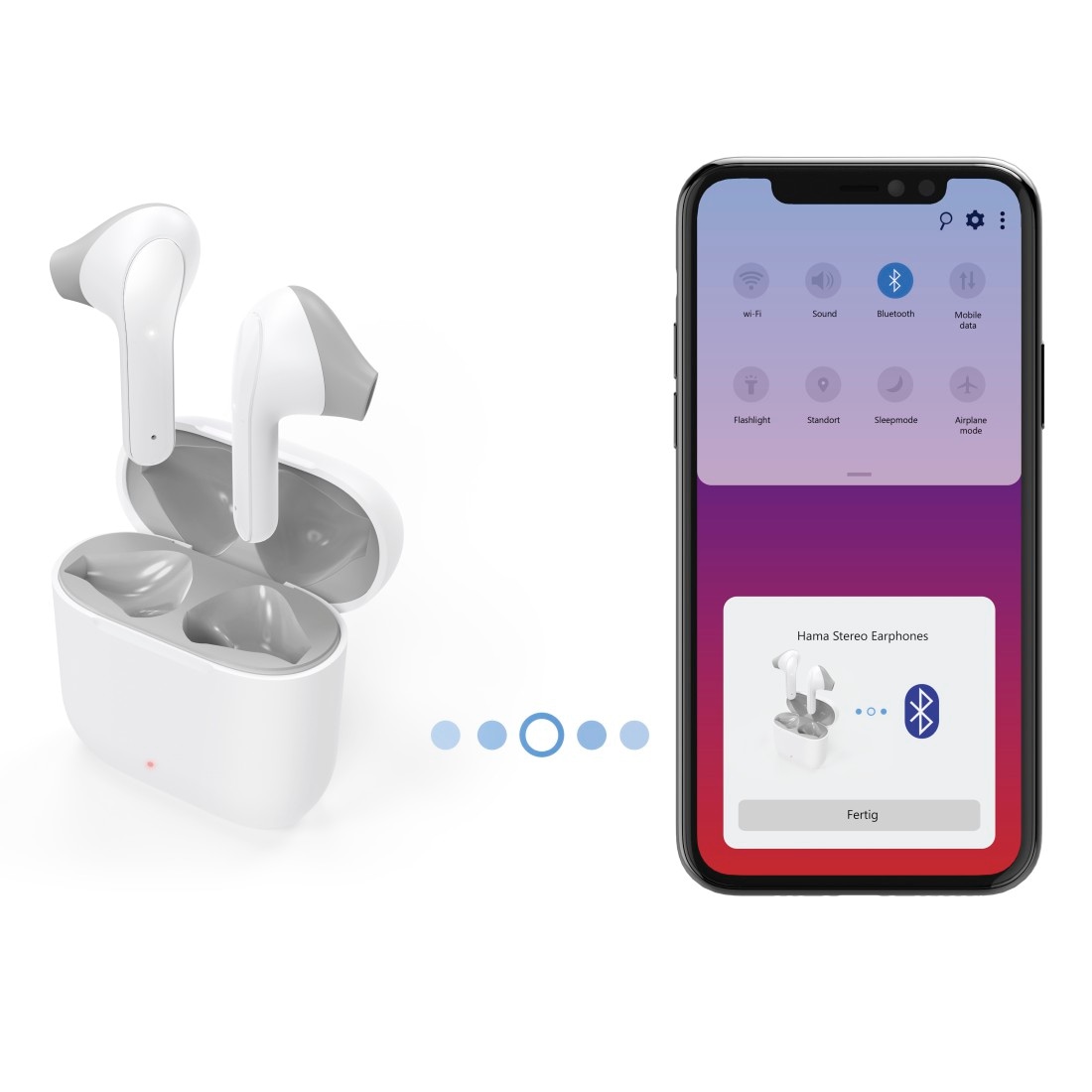 Hama Bluetooth-Kopfhörer Google Wireless, integriertes auf Apple True Bluetooth-AVRCP Assistant, Mikrofon Kopfhörer Bluetooth-HFP-HSP-PBAP-SPP, Berührungssteuerung, Siri«, Autopairing, Earbuds, Freisprechfunktion-Sprachsteuerung, »Bluetooth® A2DP