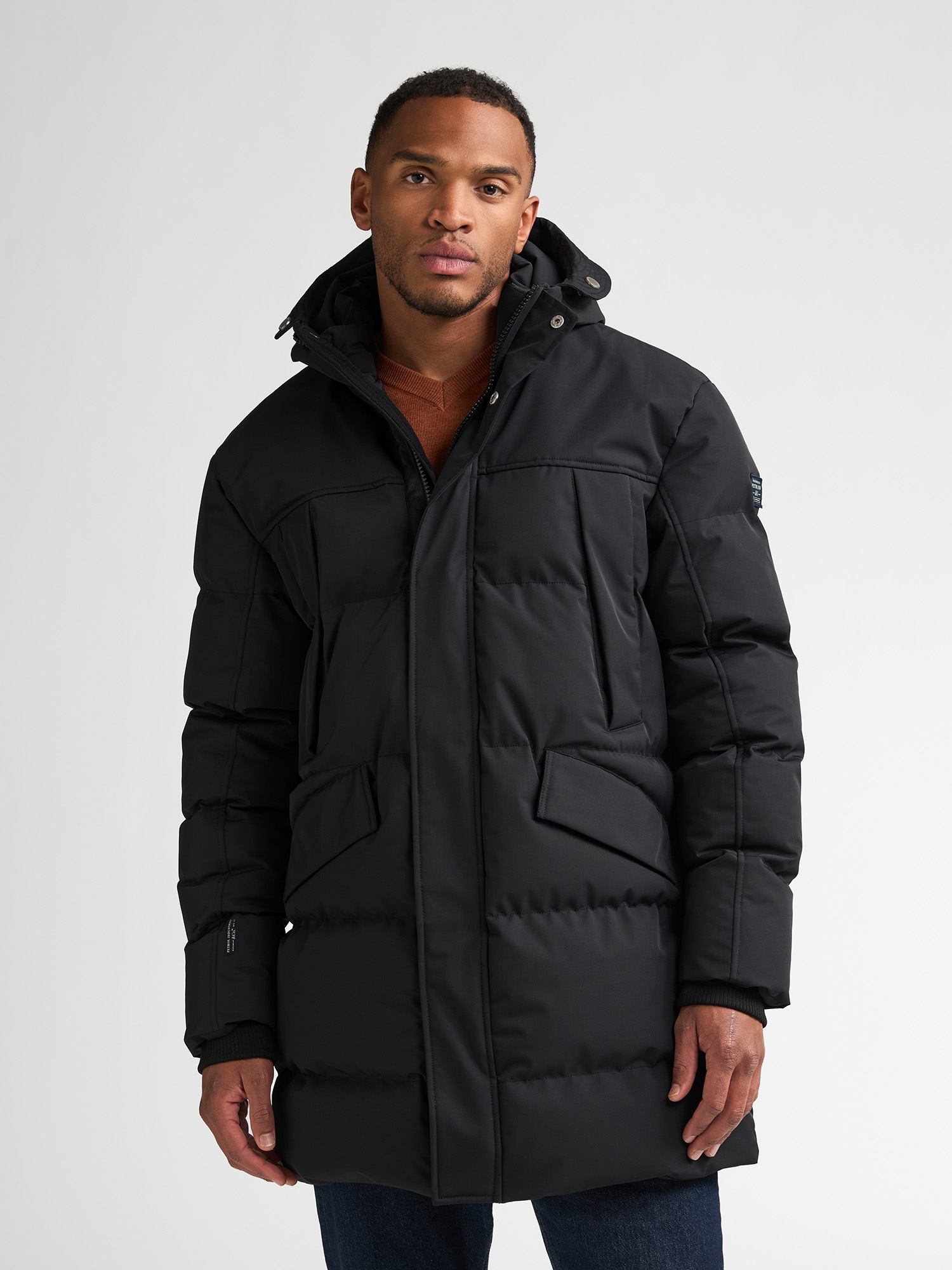 Petrol Industries Parka mit Kapuze mit Steppnähten und Kapuze, warm wattiert, matte Optik