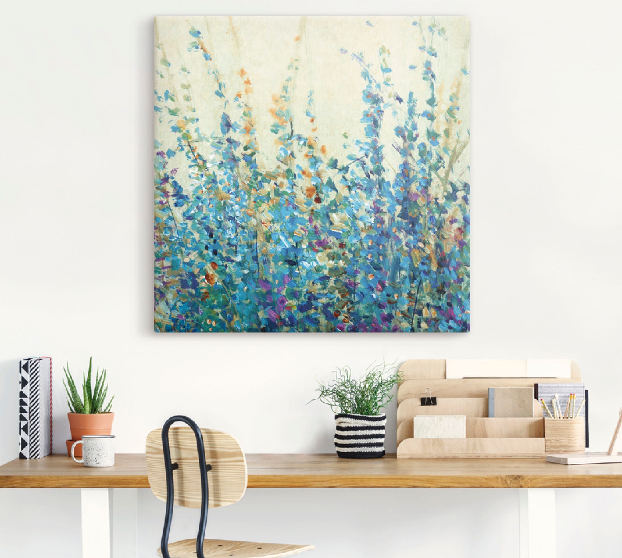 Artland Wandbild »Blautöne II«, Blumenwiese, (1 St.), als Leinwandbild, Wandaufkleber in verschied. Größen