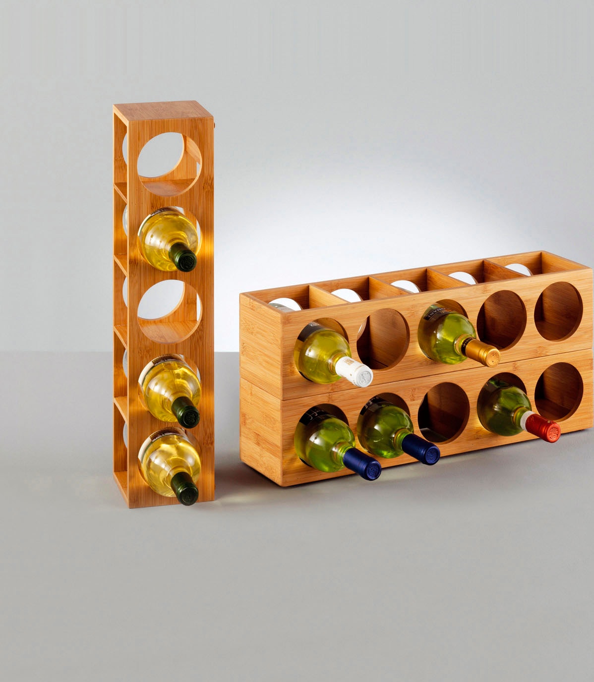 Zeller Present Weinregal »Bamboo«, für bis zu 5 Weinflaschen geeignet