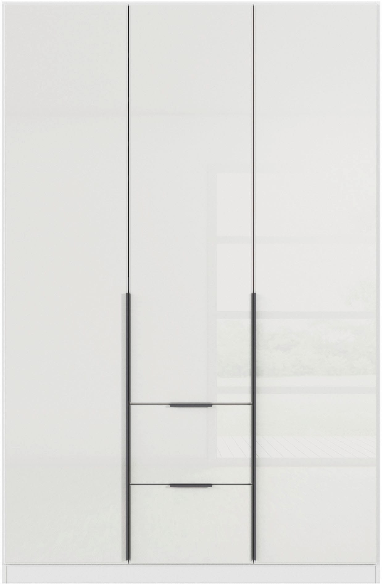 rauch Drehtürenschrank »Kleiderschrank Kleiderschränke Schrank Garderobe AGORDO mit Glasfront«, (in zwei Griff-Farben mit Glasfront), mit Außenschubkästen, in 6 Breiten und 2 Höhen MADE IN GERMANY