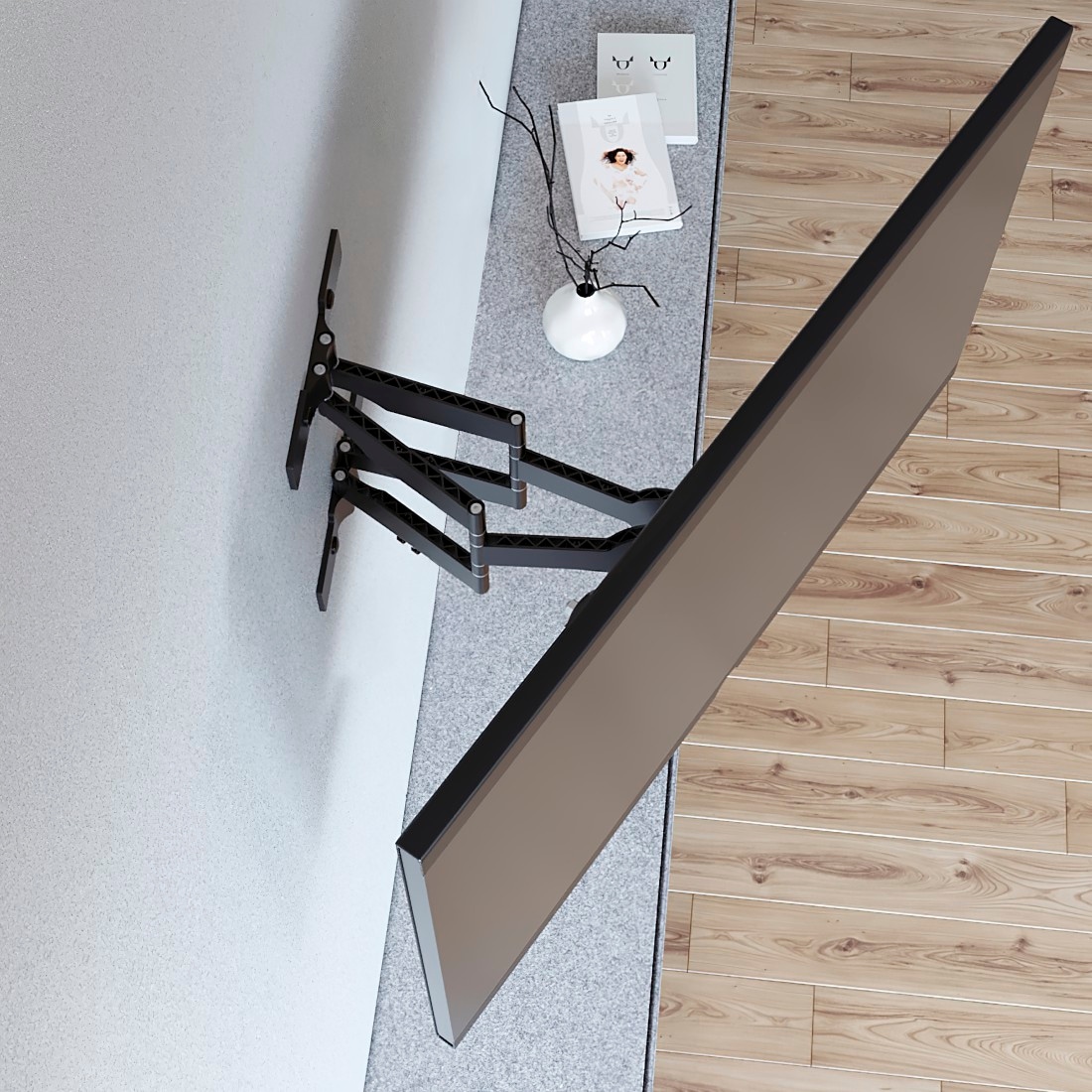 Hama TV-Wandhalterung »TV Halterung (schwenkbar, ausziehbar, flach, 37“-90“, VESA 600x400)«, bis 229 cm Zoll
