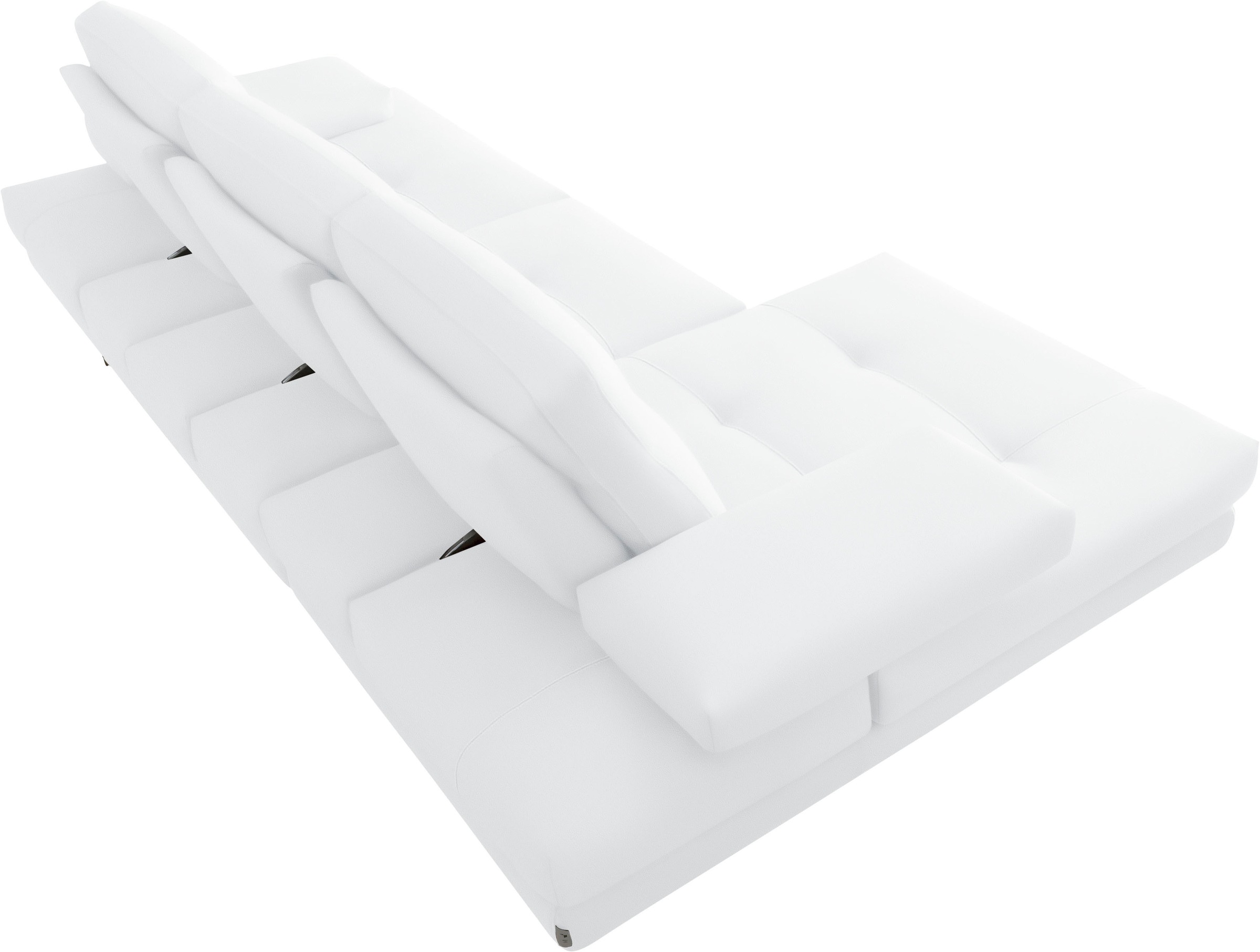 CALIA ITALIA Ecksofa »Toby Wing, L-Form, Designsofa mit sensationellem Sitzkomfort«, inklusive Sitztiefenverstellung, Füße in chrom glänzend