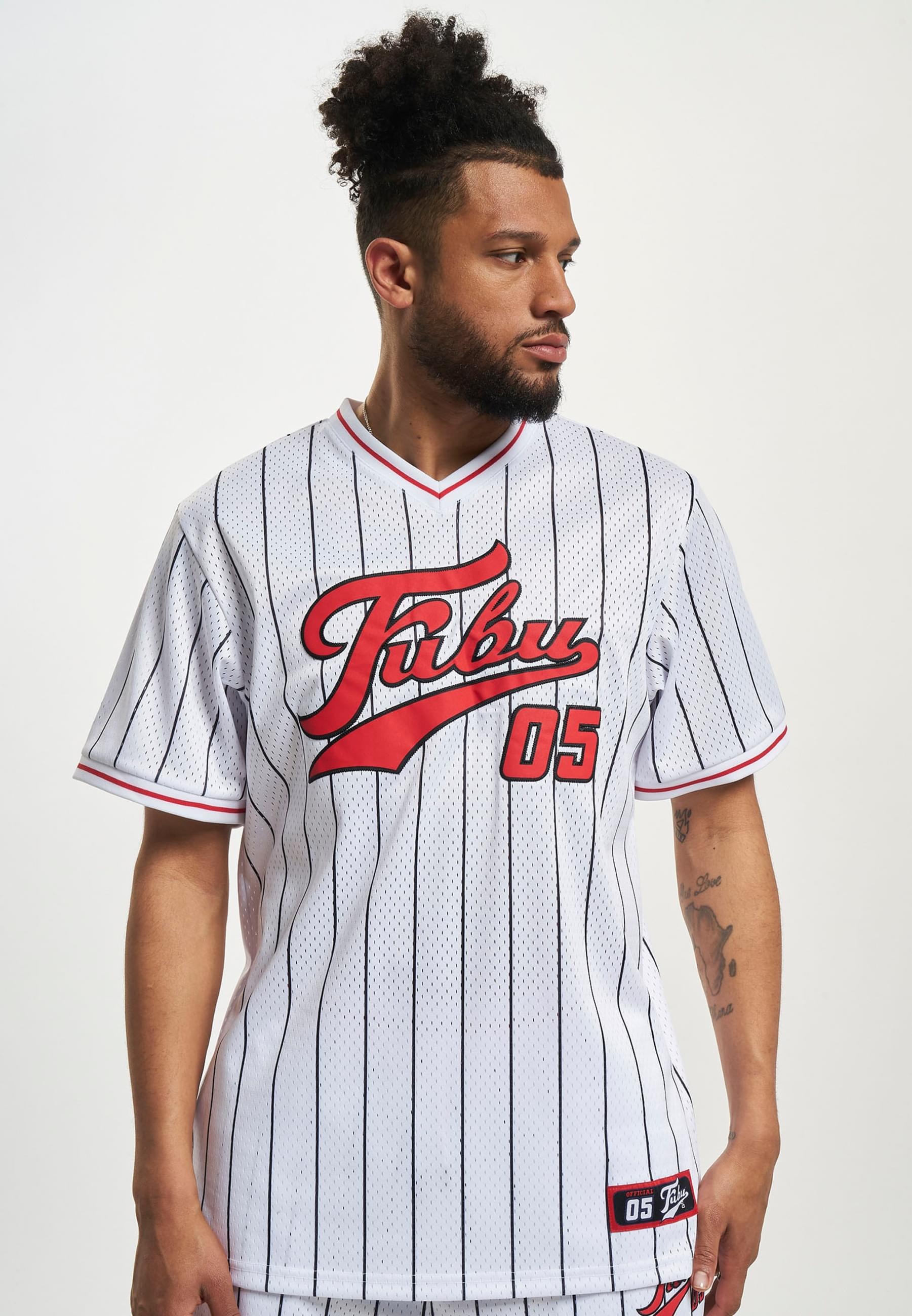 Fubu Langarmshirt »Fubu Herren FM231-005-1 FUBU Varsity Pinstriped Mesh Tee« 1 Stk.