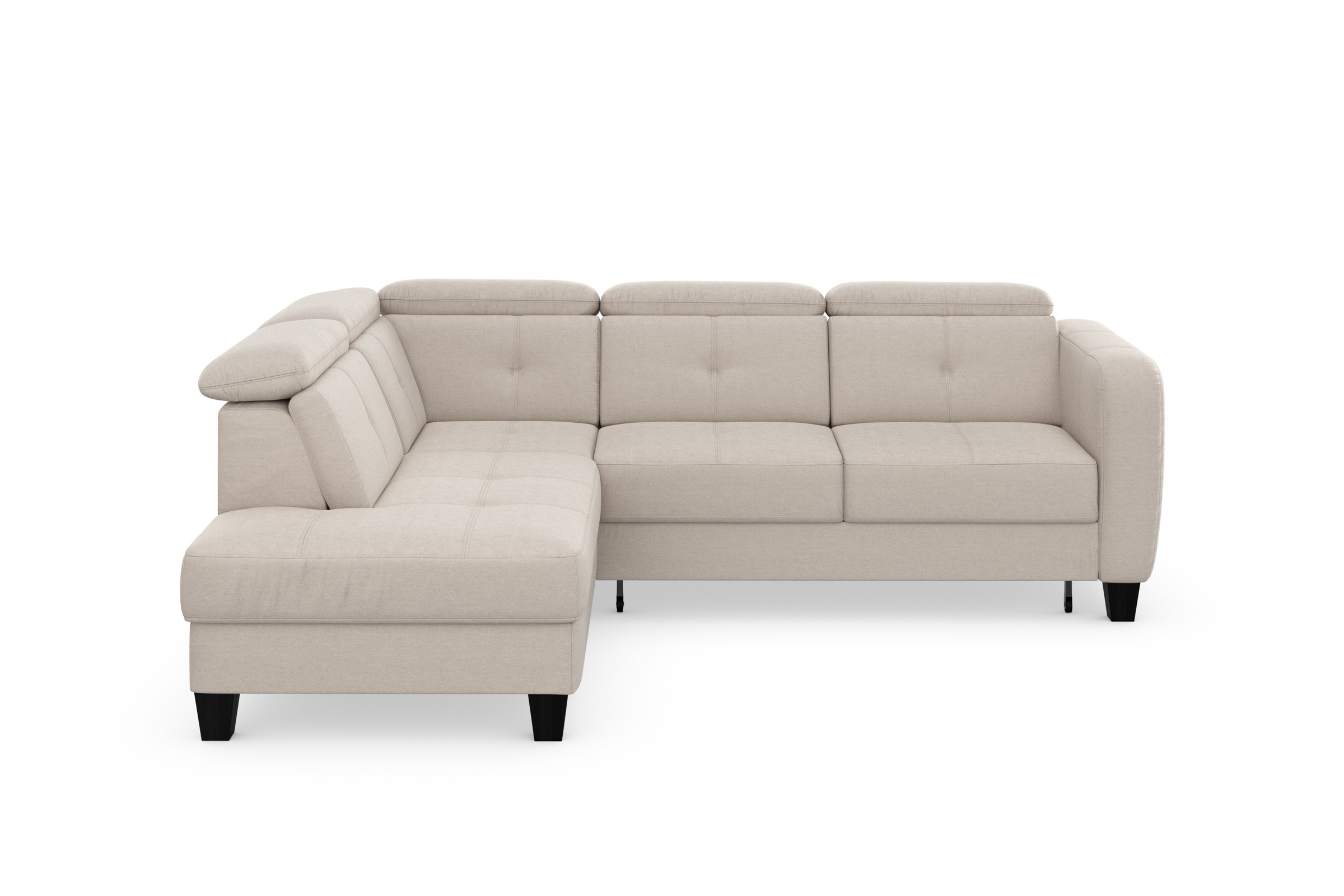 sit&more Ecksofa »Belluci L-Form«, inklusive Federkern, wahlweise mit Bettfunktion und Bettkasten