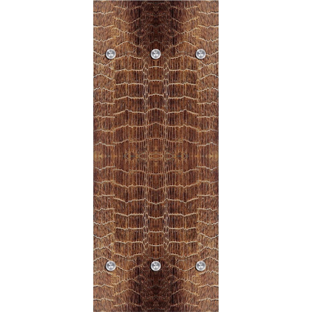 queence Garderobenleiste »Lederoptik«, mit 6 Haken, 50 x 120 cm