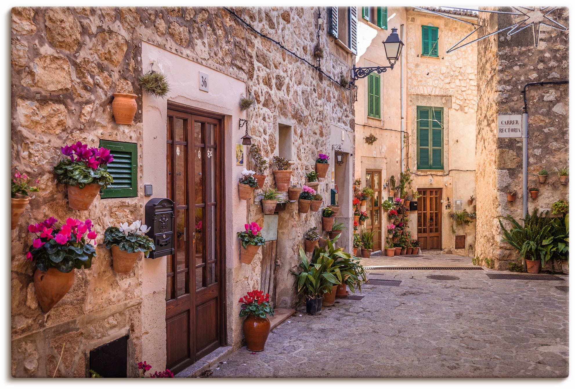 Artland Leinwandbild »Altstadtgasse in Valldemossa II« Mallorca 1 Stk. tlg. günstig online kaufen