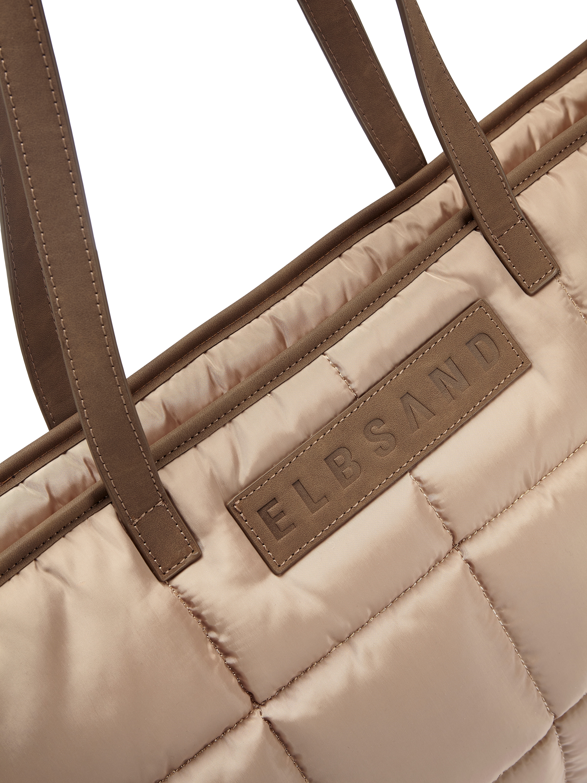 Elbsand Shopper »Handtasche, Einkaufstasche, Schultertasche, Strandtasche« NEU Badetasche mit modischer Steppung VEGAN