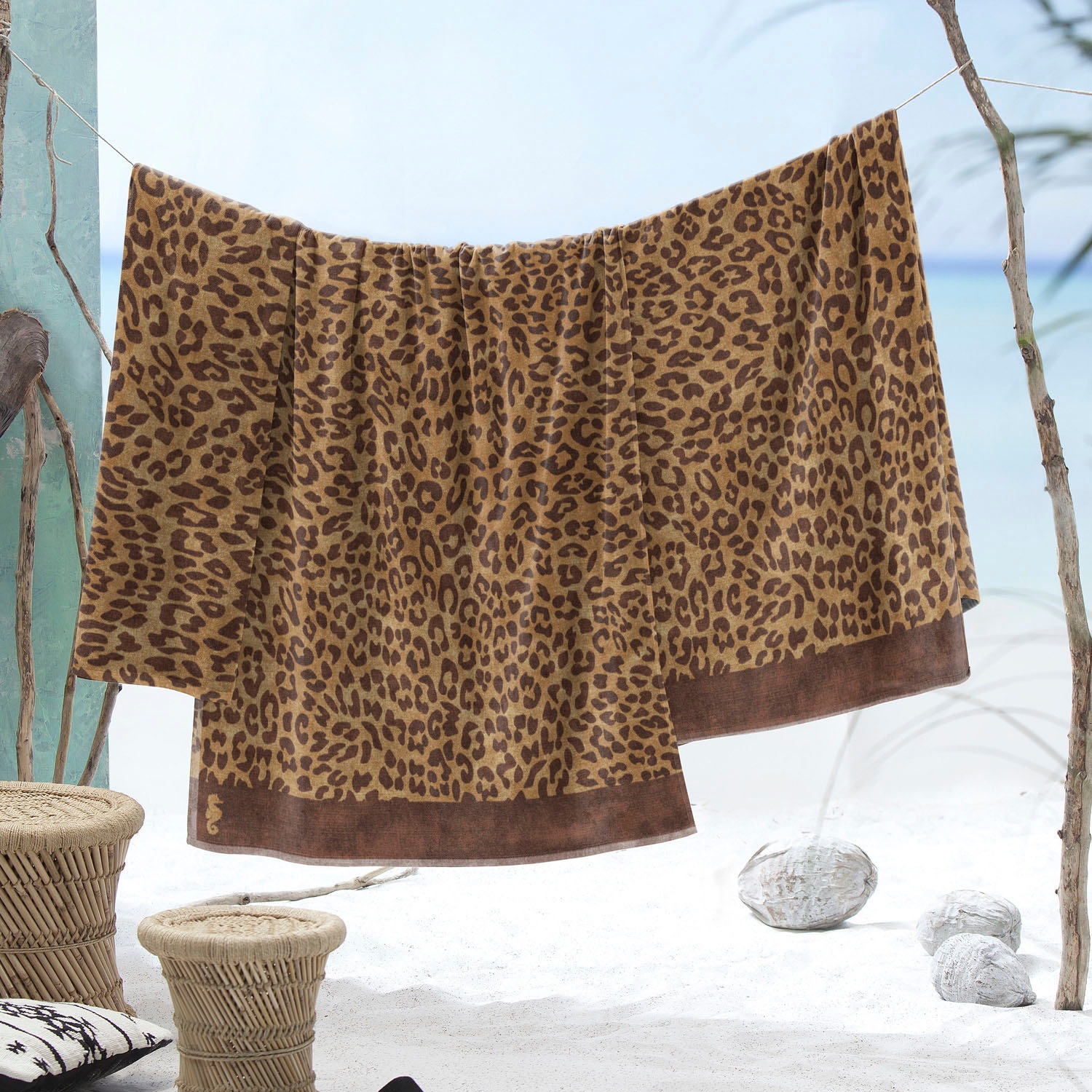 Seahorse Strandtuch »Jaguar«, (1 St., Strandtuch 100 x 180 cm), mit Animalp günstig online kaufen