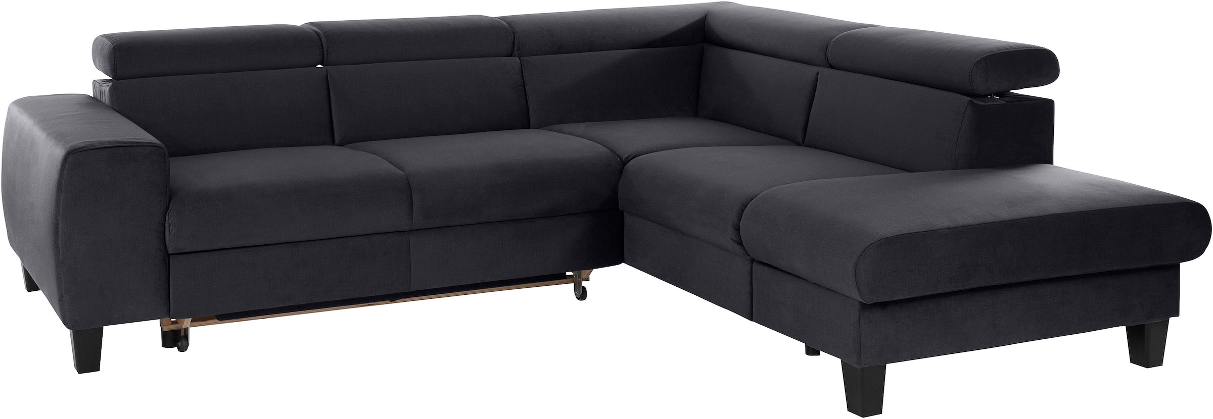 COTTA Ecksofa »Morven L-Form mit Kopfteilverstellung«, wahlweise mit Bettfunktion, Bettkasten & Wireless-Charger