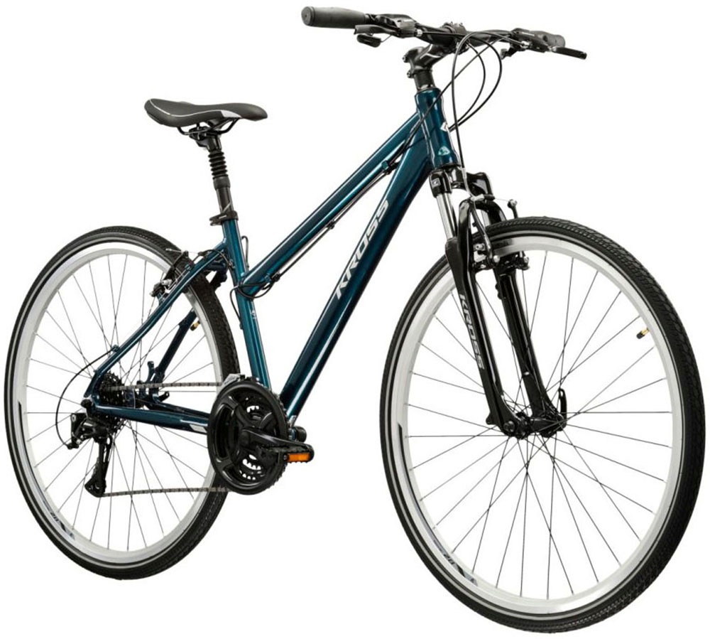 Kross Crossrad »Crossrad Damen 28" Move 1.0 türkis 24 Gänge« 24 Gang Shimano ACERA M3020 Schaltwerk Kettenschaltung