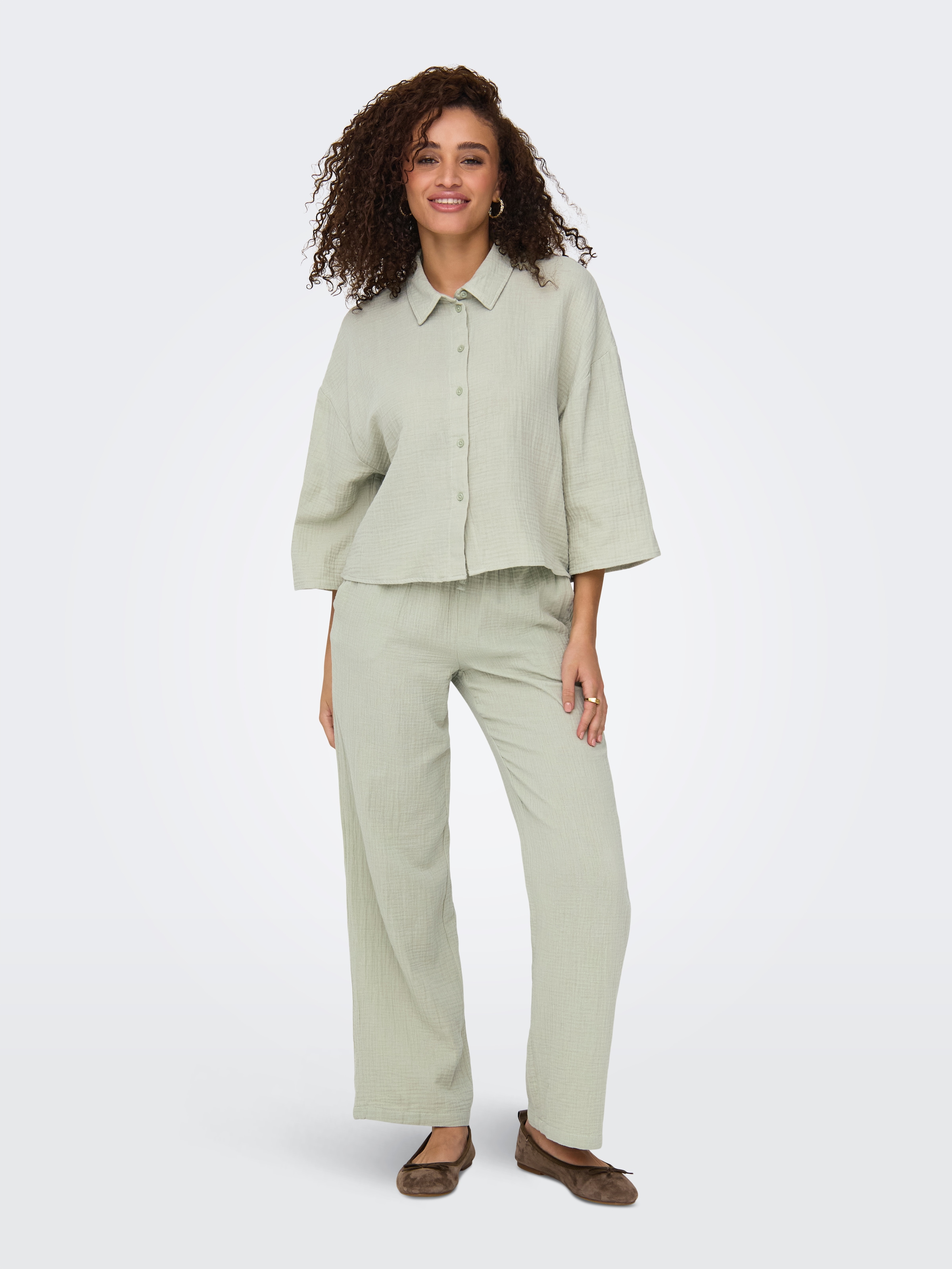 JDY Schlupfhose »JDYTHEIS LIFE WIDE PANT WVN NOOS«, Sommerhose, aus Musselin