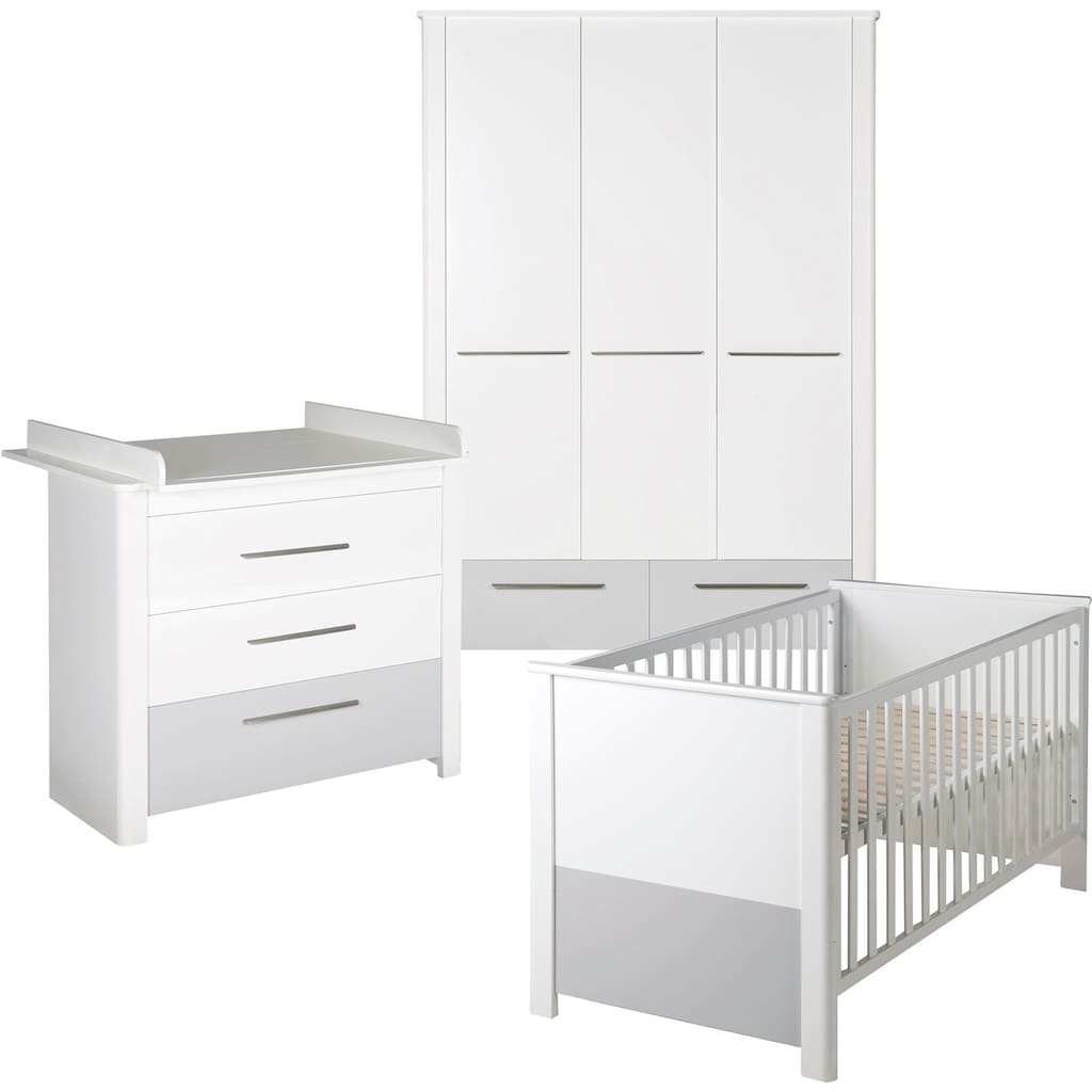 roba® Babyzimmer-Komplettset »Linus«, (Set, 3 St., Kinderbett, Wickelkommode, Kleiderschrank)