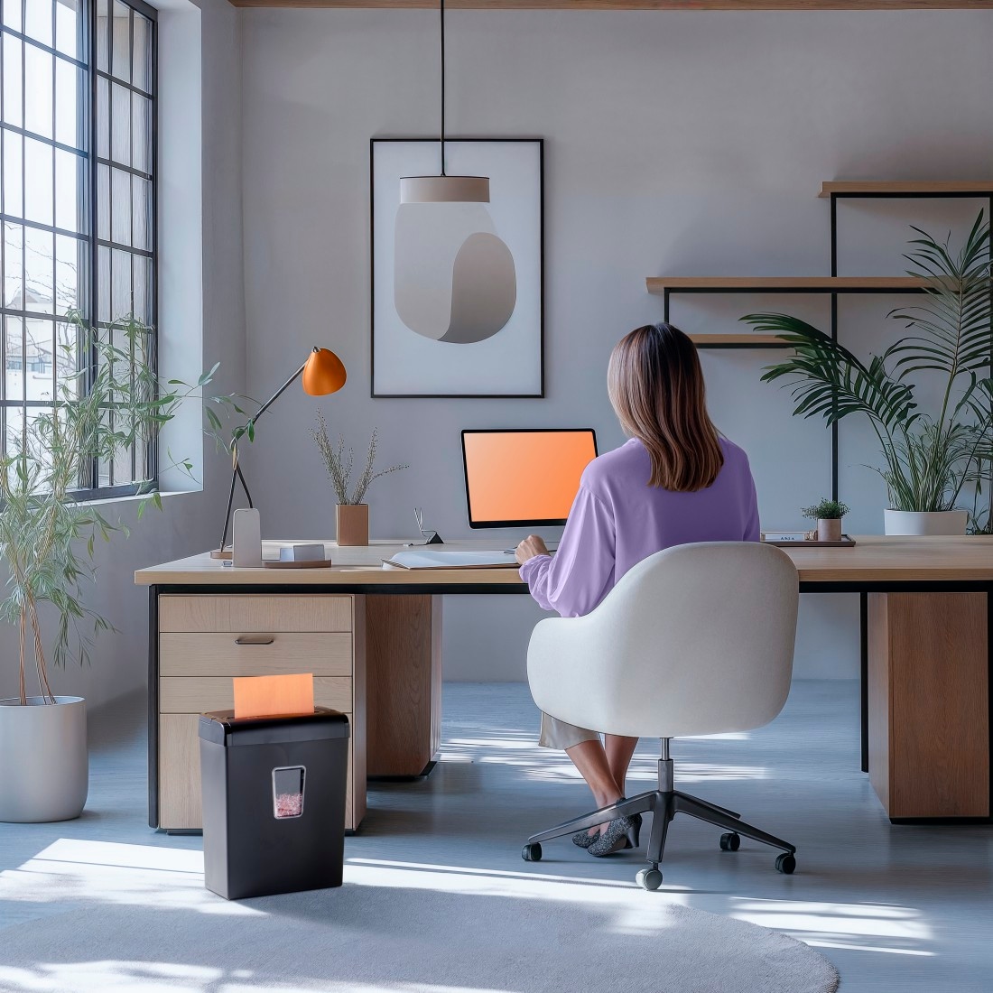 Hama Aktenvernichter »Aktenvernichter Mikroschnitt (Papier + Plastik, Korb, 8 Blatt, P5)« Mit Papierkorb, 2 x 12 mm Mini-Schnitzel, Automatik, Rücklauf