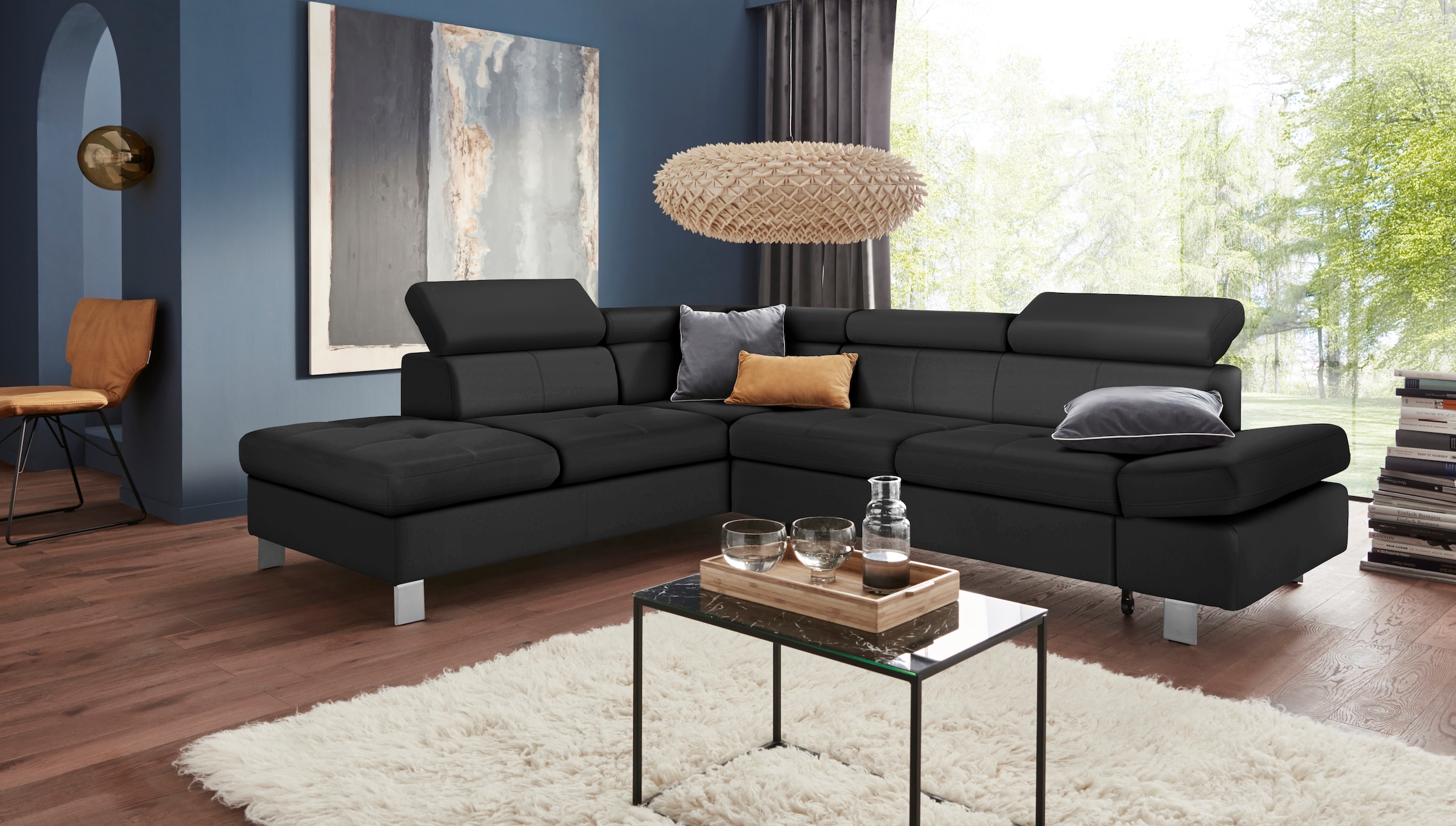 exxpo - sofa fashion Ecksofa »Fiji, L-Form«, mit Kopf- bzw. Rückenverstellu günstig online kaufen