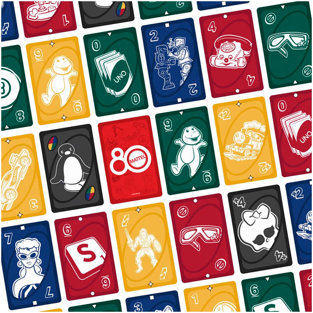 Mattel games Spiel »Mattel 80th Anniversairy UNO Ruby Red«