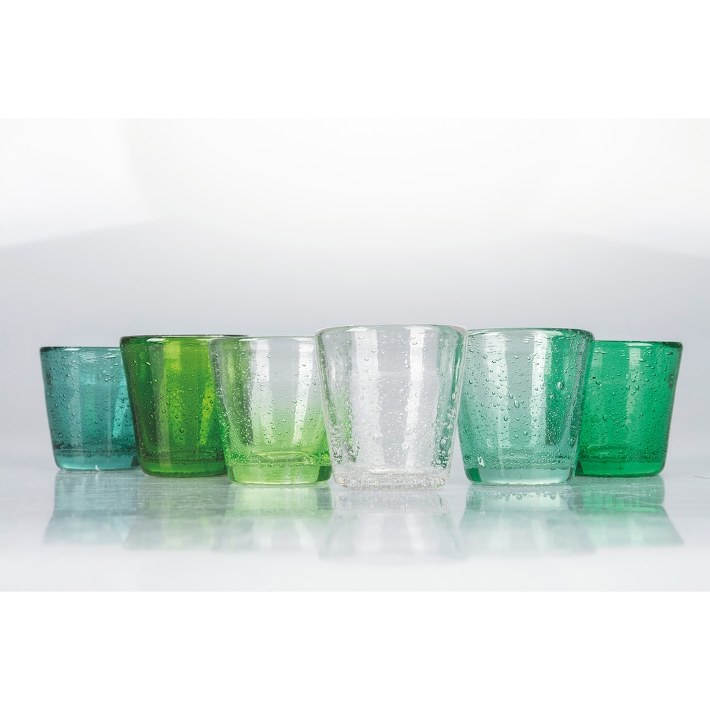 Villa d'Este Likörglas »Cancun Greenery«, (Set, 6 tlg.)