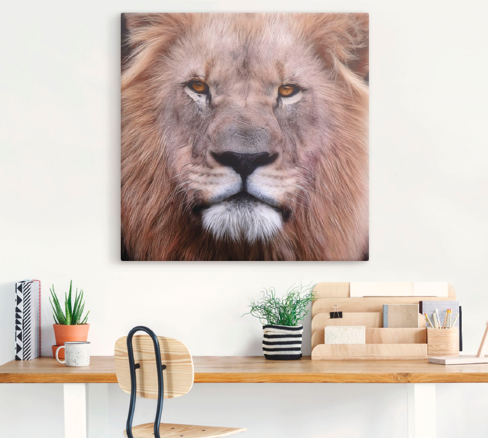 Artland Leinwandbild »König der Löwen«, Wildtiere, (1 St.), auf Keilrahmen gespannt