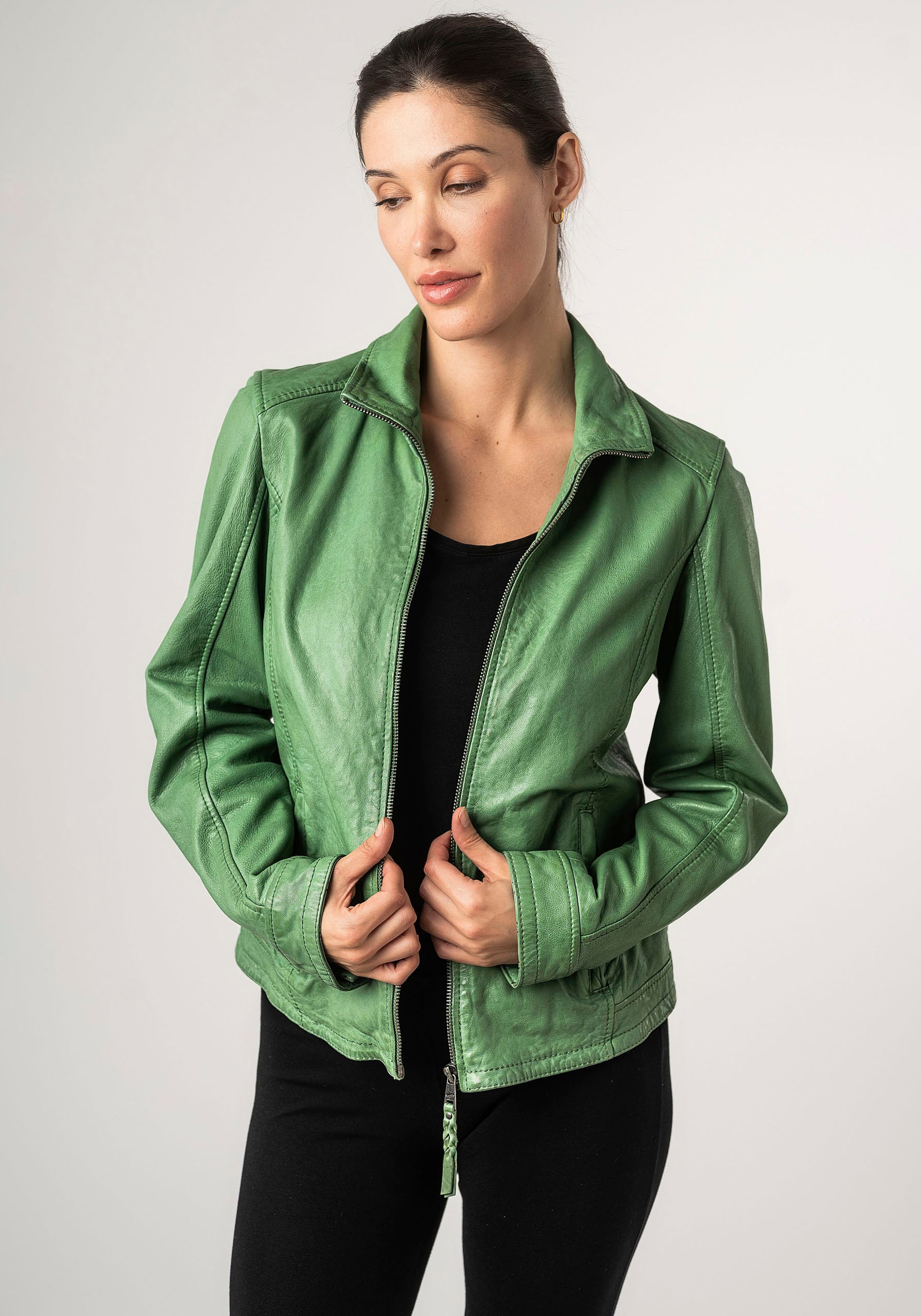 Mauritius Lederjacke »MWWalli«, mit Stehkragen