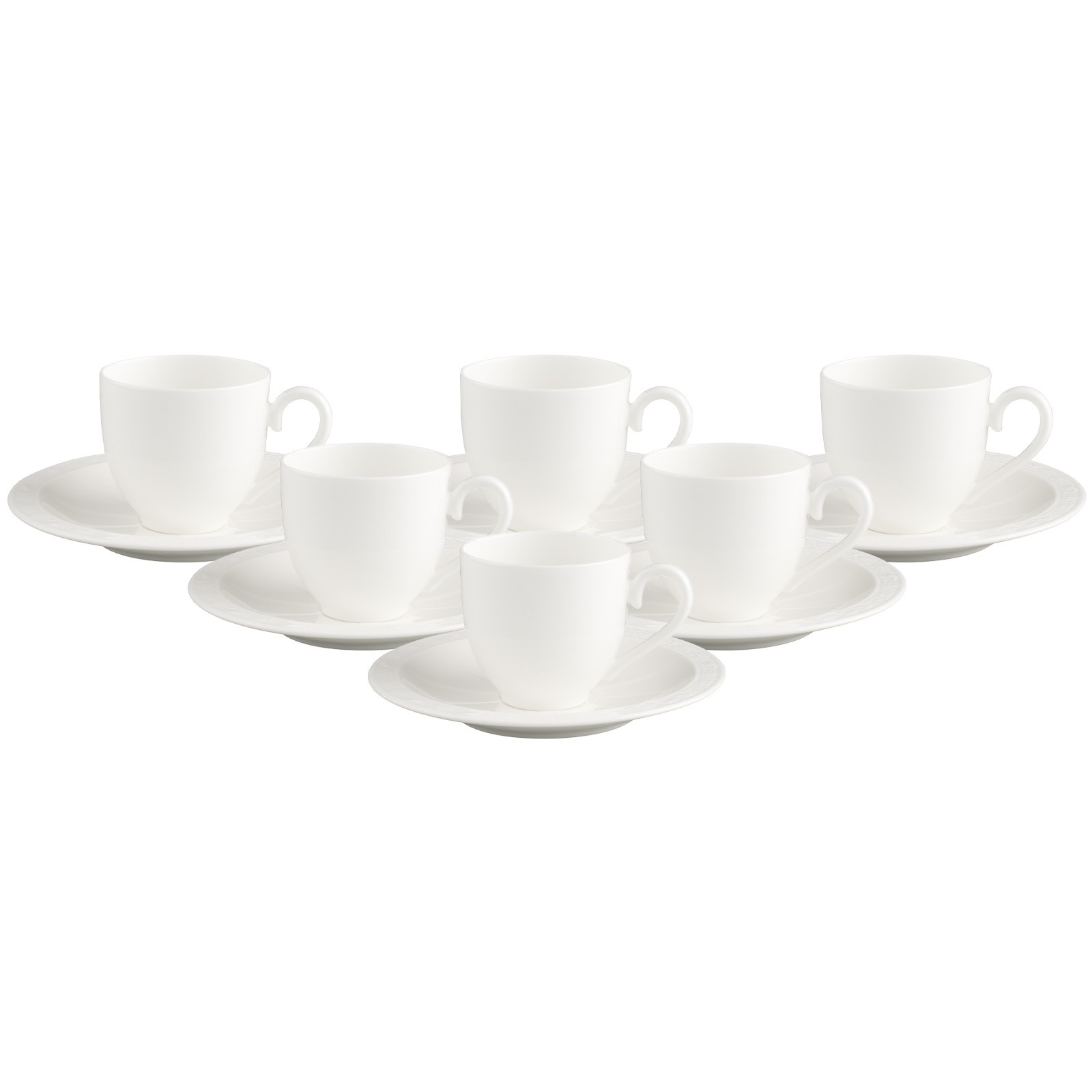 Villeroy & Boch Tasse »Espressotassen mit Untertassen White Pearl 70 ml 6er günstig online kaufen