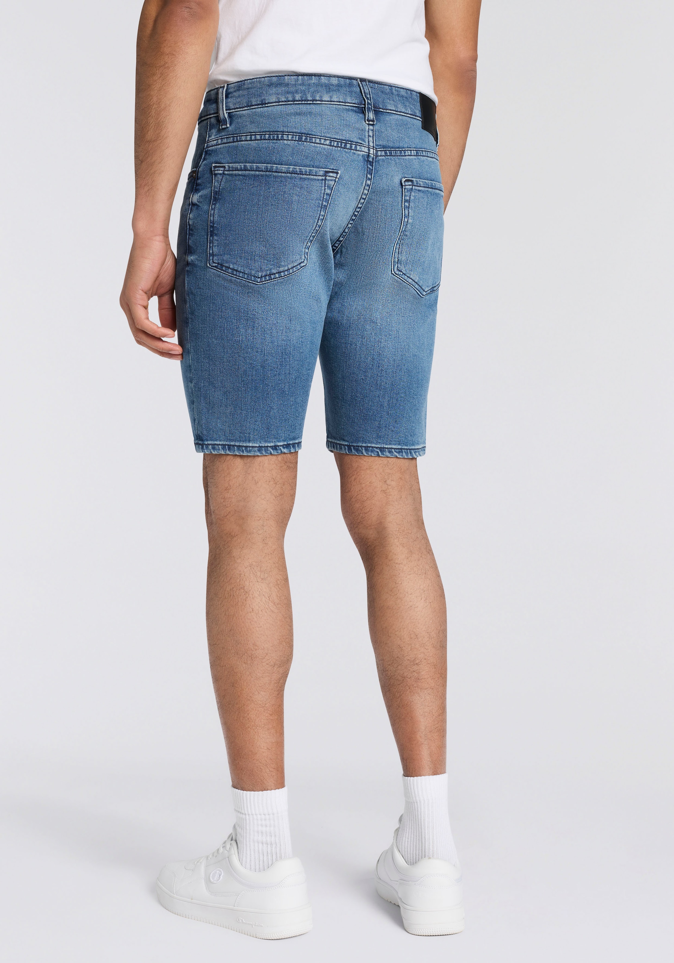 BOSS ORANGE Jeansshorts Regular Fit, Stretch-Denim, used washed