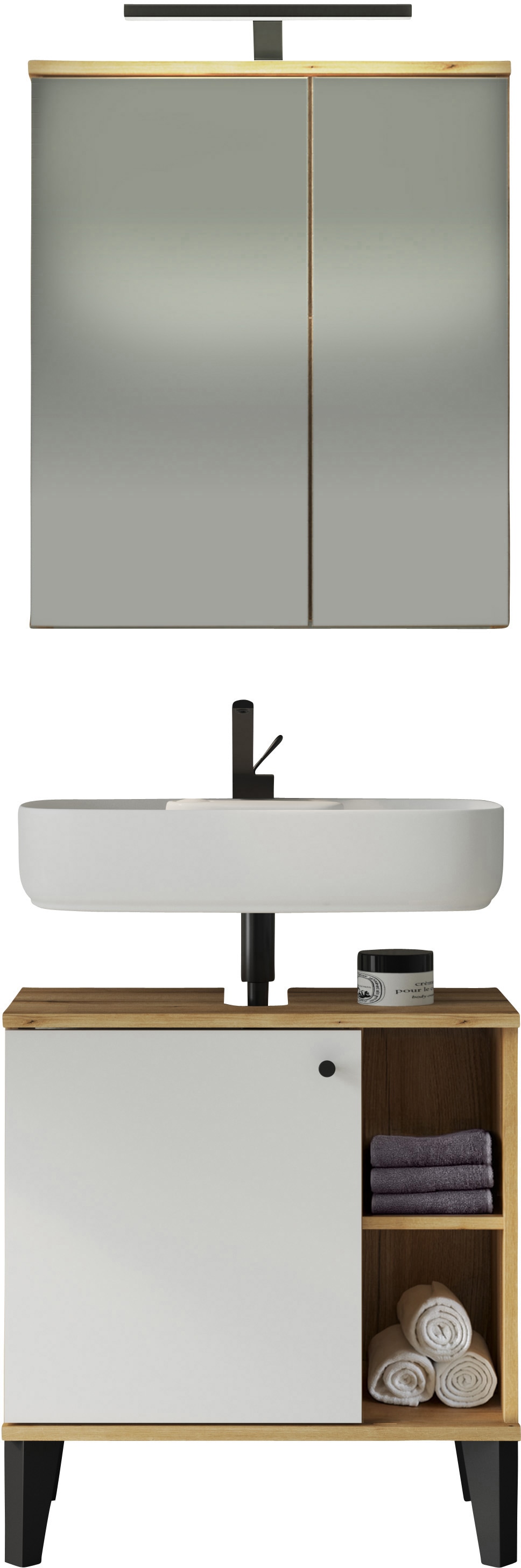 INOSIGN Badmöbel-Set »OSLO, Bad im skandinavischen Design, 2-teiliges Badez günstig online kaufen