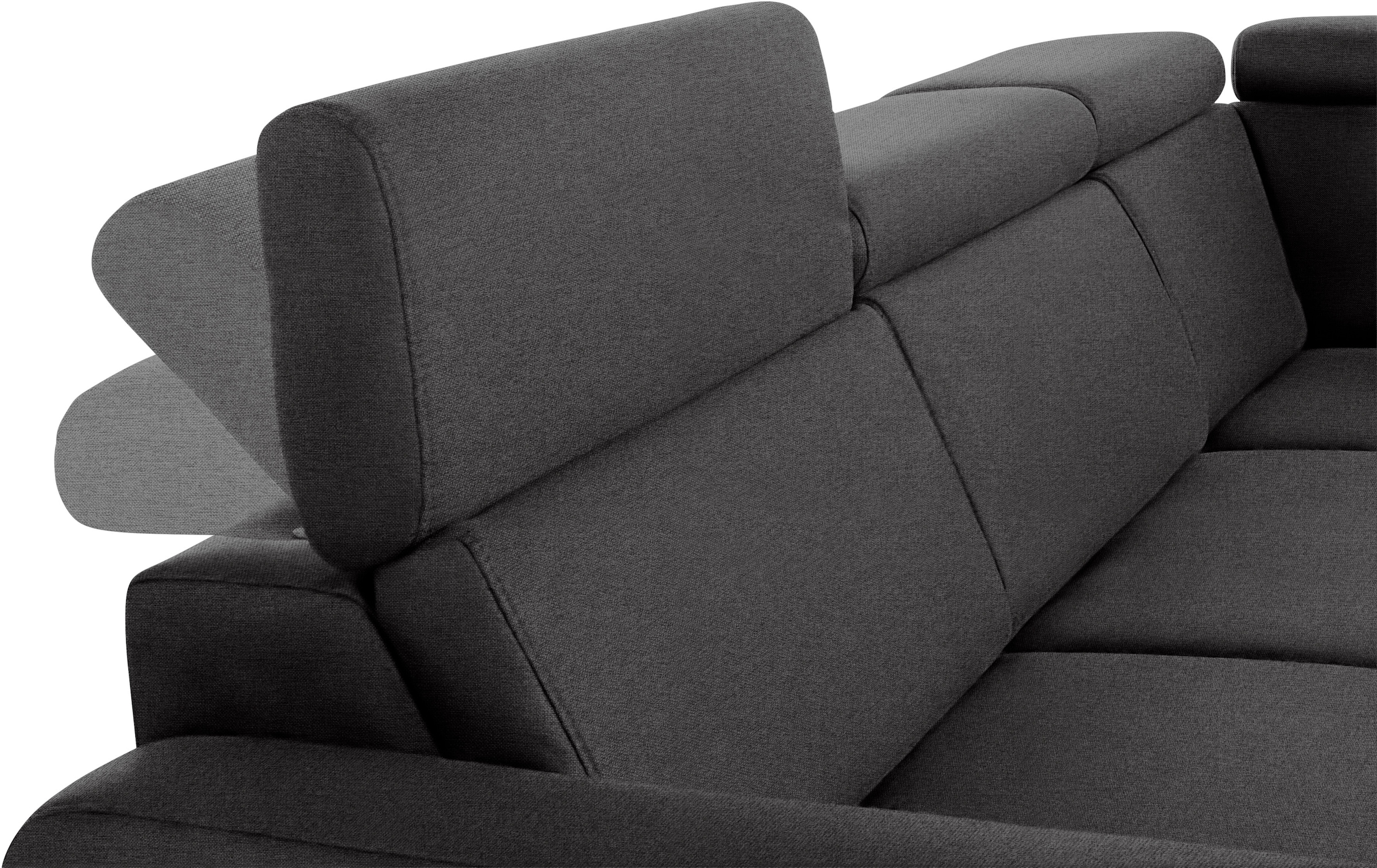 sit&more Ecksofa »Bologna L-Form«, Kopfteilverstellung, wahlweise mit Bettfunktion und Schubkasten