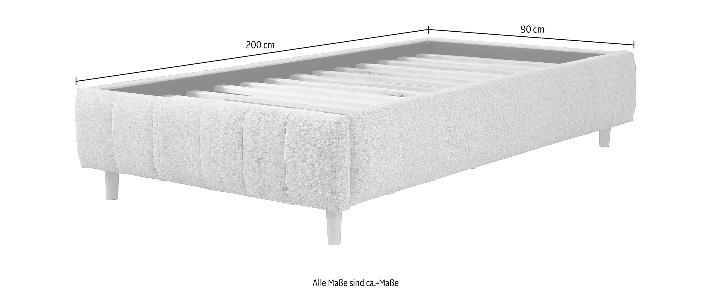 andas Polsterbett »Tarje«, in 5 Breiten, auch in Überlänge 220 cm, incl. Roll-Lattenrost