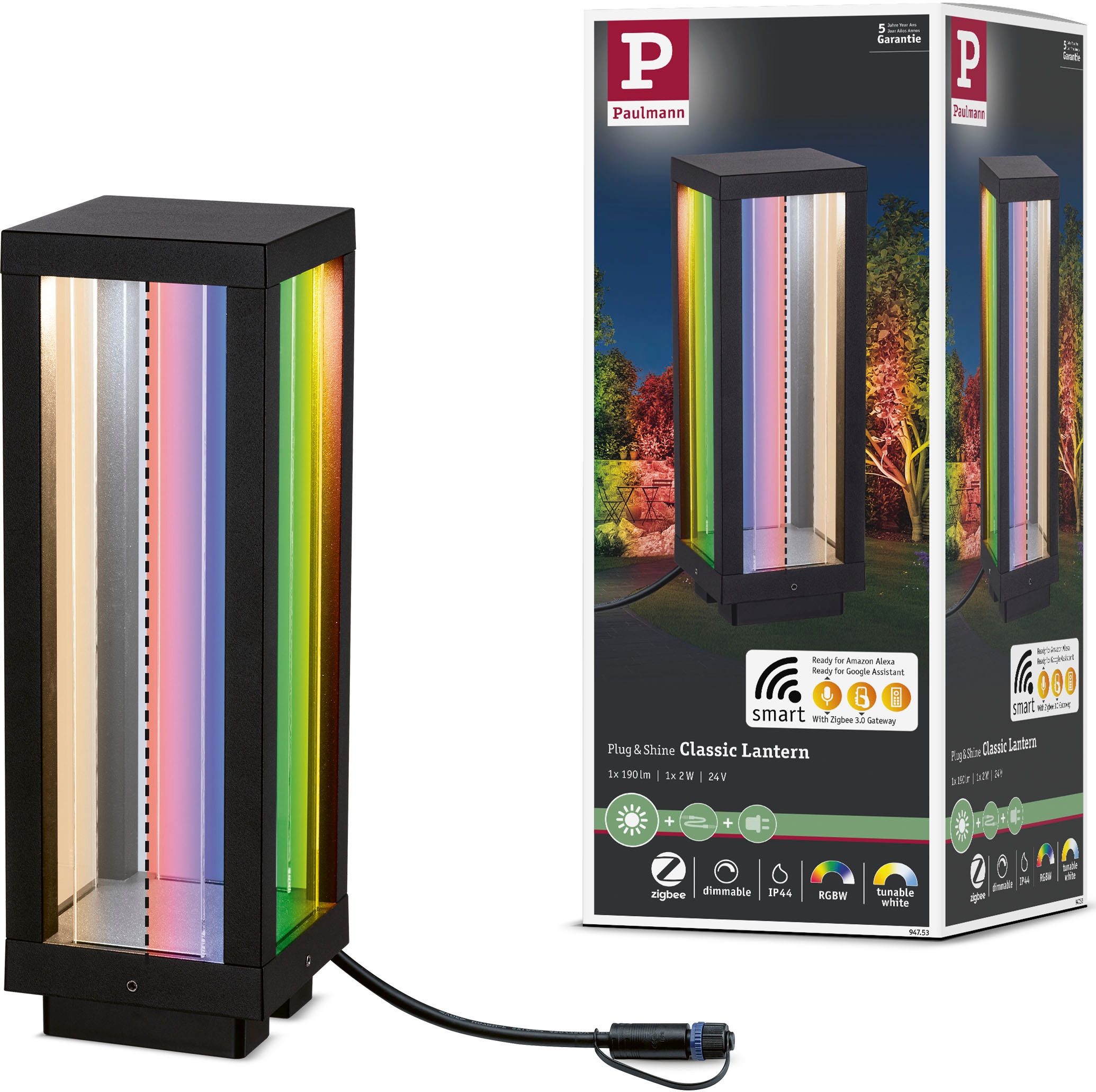Plug ZigBee Paulmann Shine RGBW 30 kaufen flammig-flammig, & »Outdoor RGBW«, Gartenleuchte Classic 1 Lantern online IP44 ZigBee IP44 LED